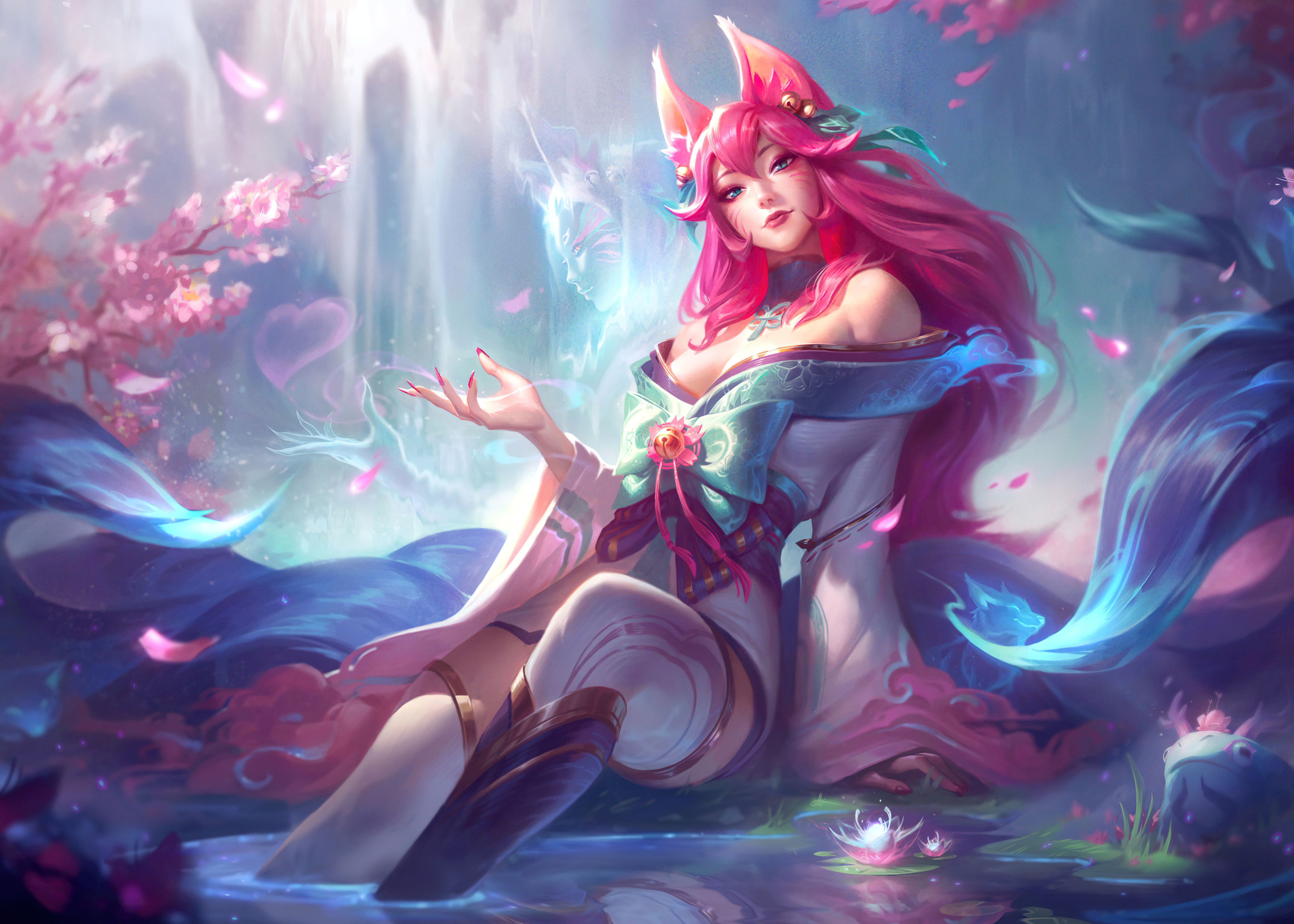 3840x2743 Spirit Blossom Ahri Wallpaper 4K, League of Legends, Ahri