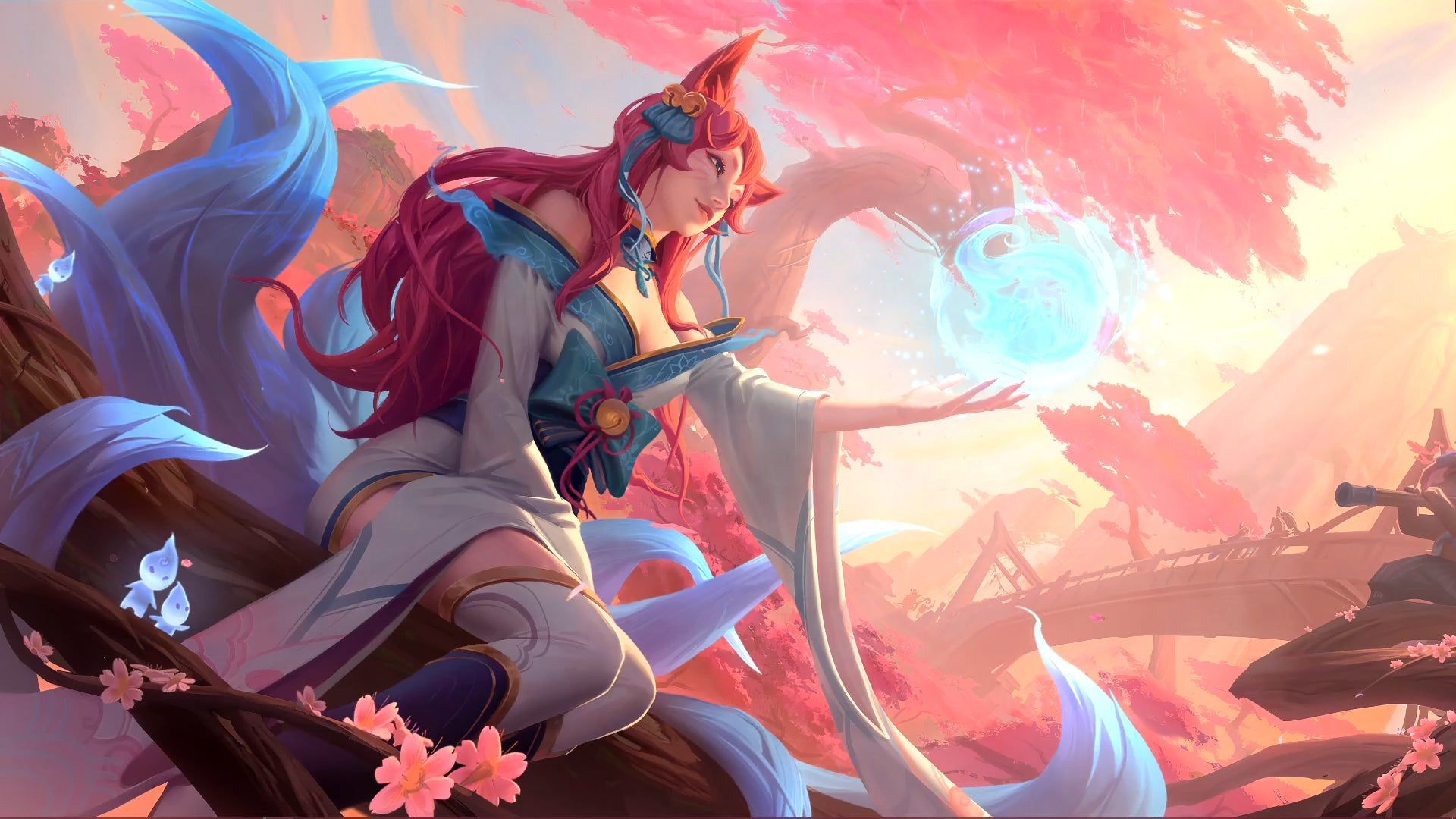 1920x1080 Spirit Blossom Ahri Wallpaper