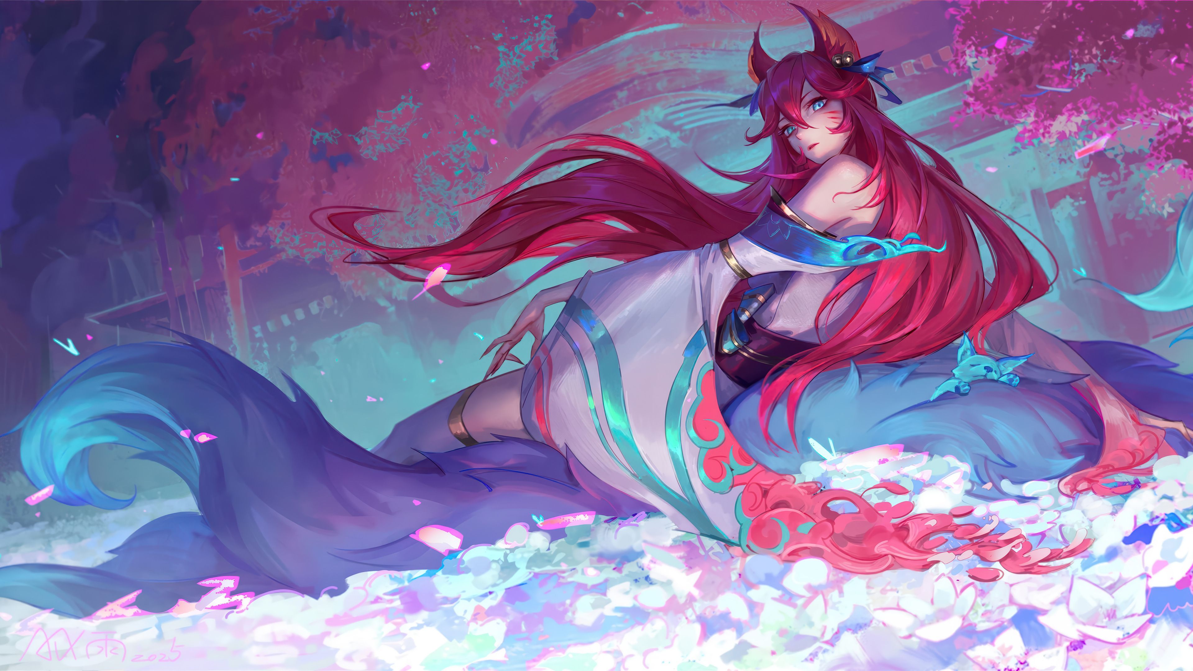 3840x2160 Ahri Spirit Blossom Wallpaper 4K HD PC