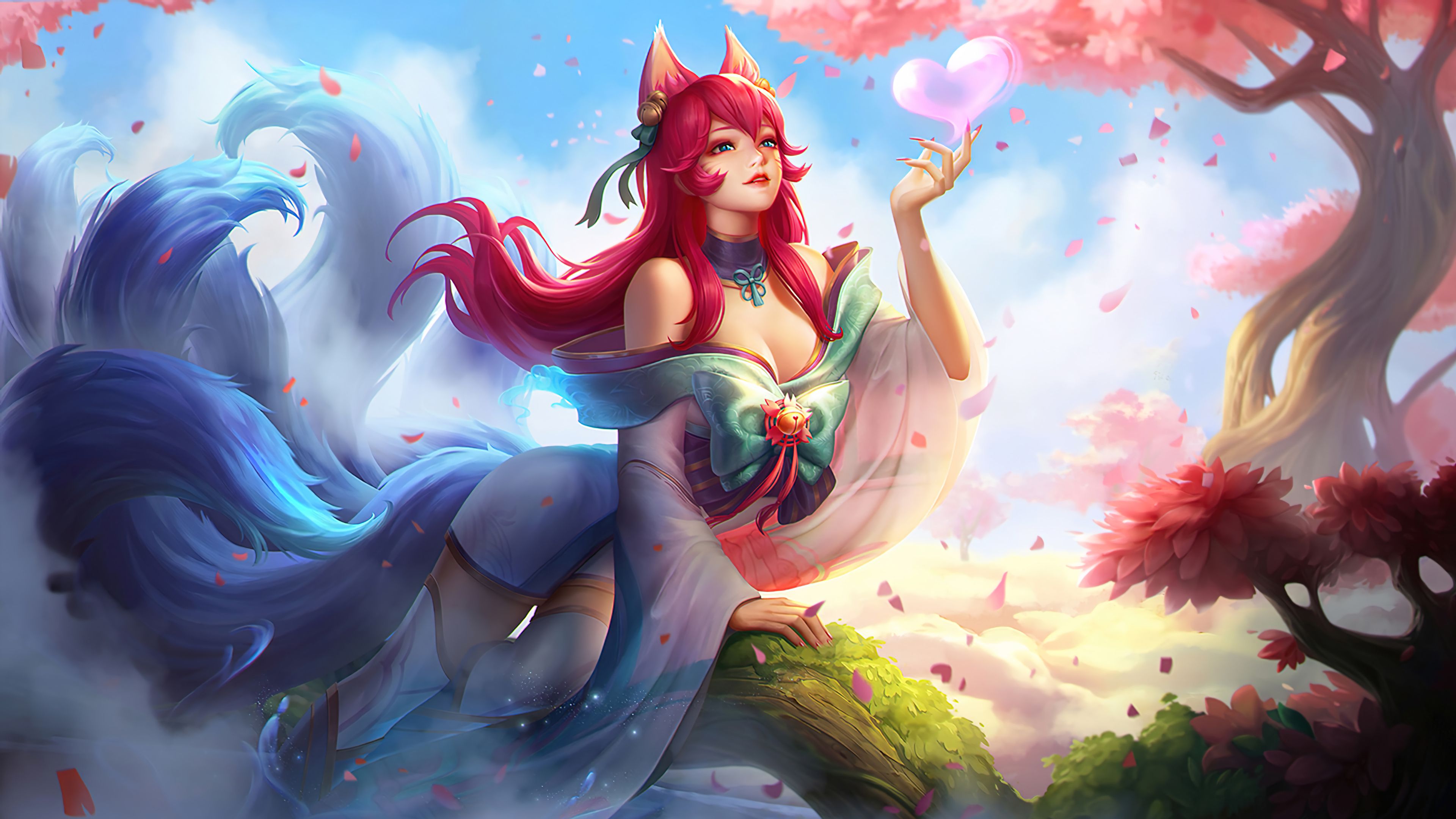 3840x2160 Ahri Spirit Blossom (LoL) Wallpaper 4K PC Desktop f