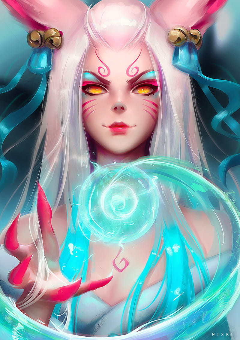 800x1131 Spirit Blossom Ahri, fox, foxgirl, girl, league of legends, lol, red, spirit blossom, HD phone wallpaper
