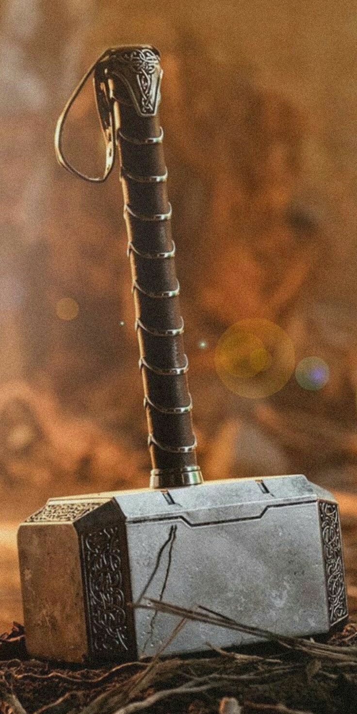 736x1472 Thor Hammer Phone Wallpaper