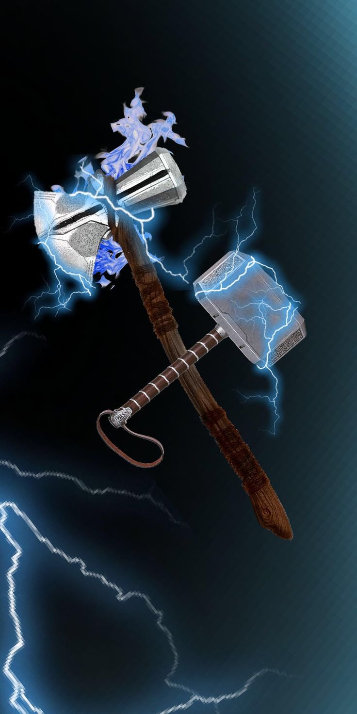 736x1472 Thor's Mjolnir & Stormbreaker (Wallpaper)