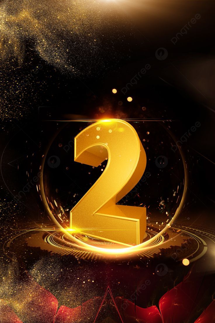 736x1103 Countdown Black Gold Background Golden Number Number 2 Black Background Wallpaper Image For Free Download