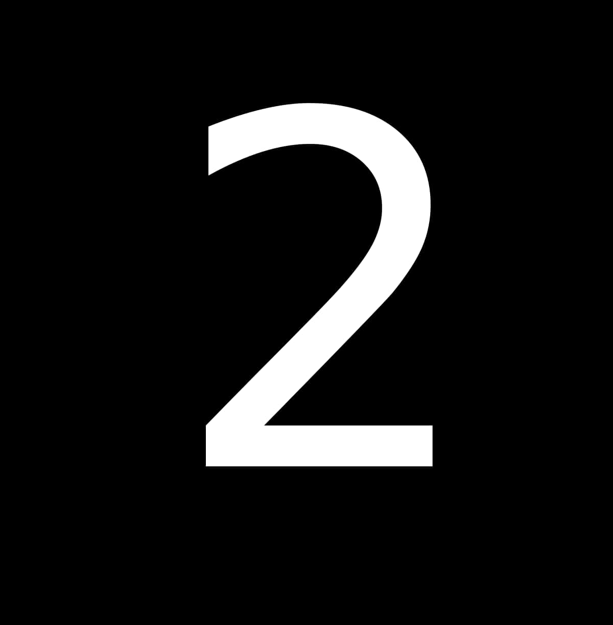 1200x1225 Download Number 2 Minimalist Black And White Wallpaper