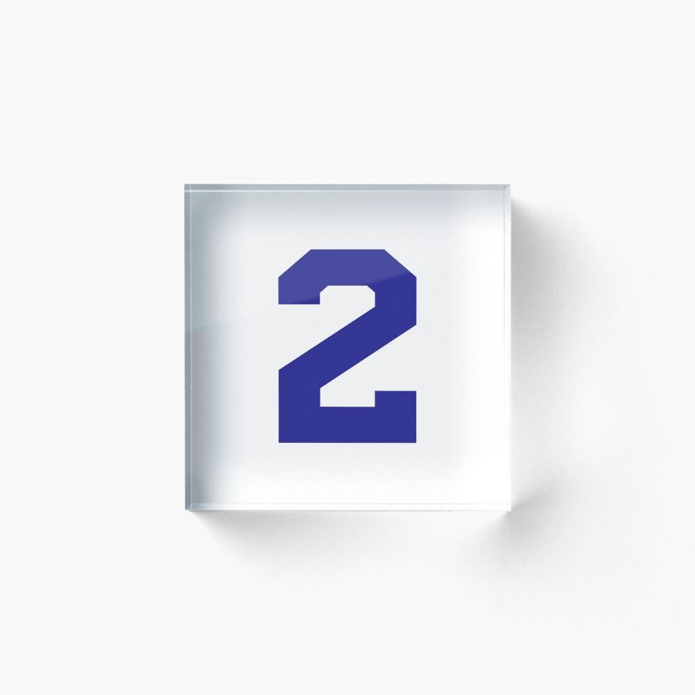 1000x1000 Number Blue two, Sports number two Canvas Print
