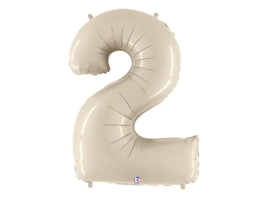 1024x768 Beige 2nd Birthday Balloon. Neutral Number 2 Balloon. Second Birthday Decorations