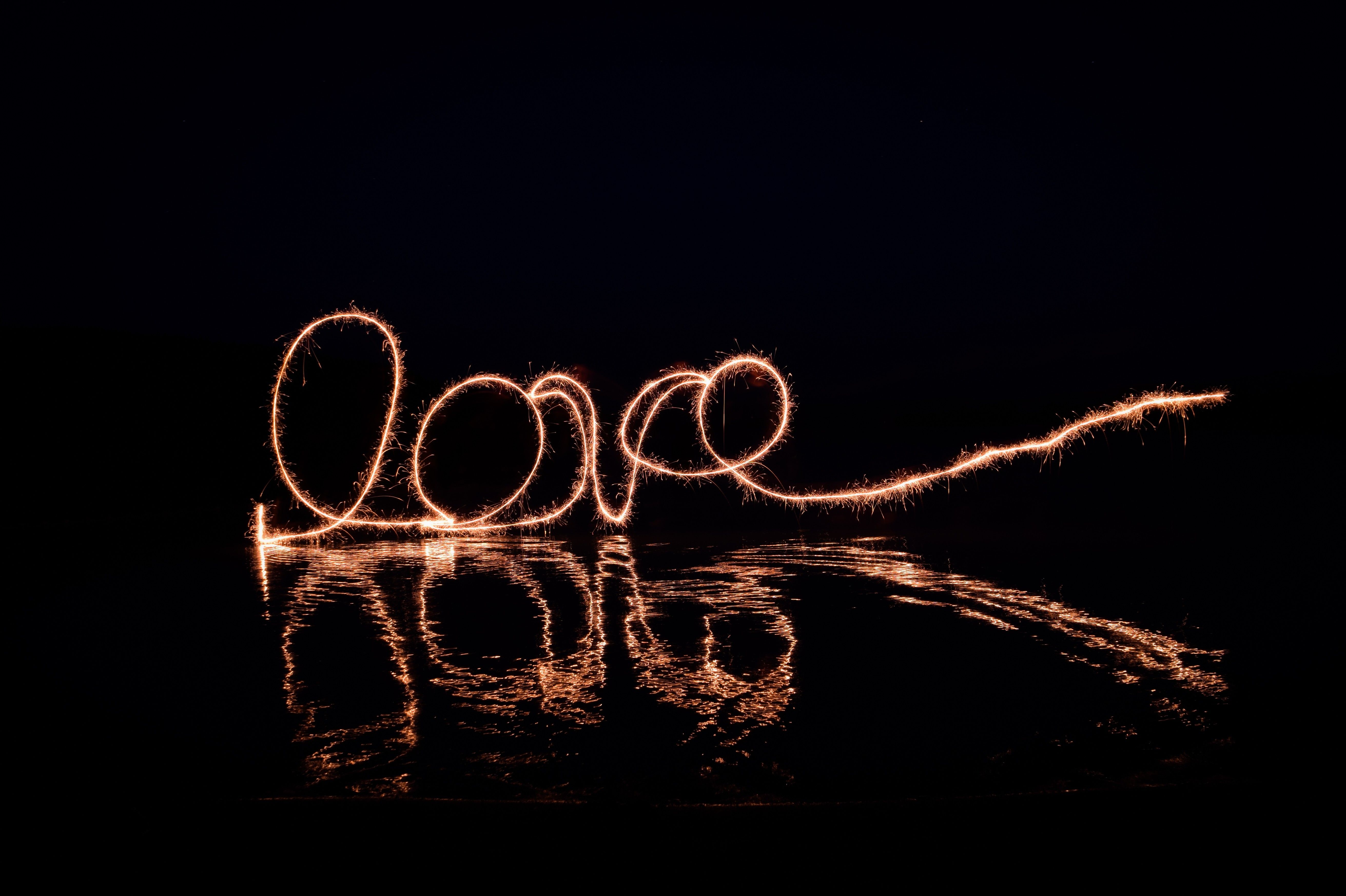 5246x3497 Wallpaper Light Painting, Light, Exposure, Text, Love, Background Free Image