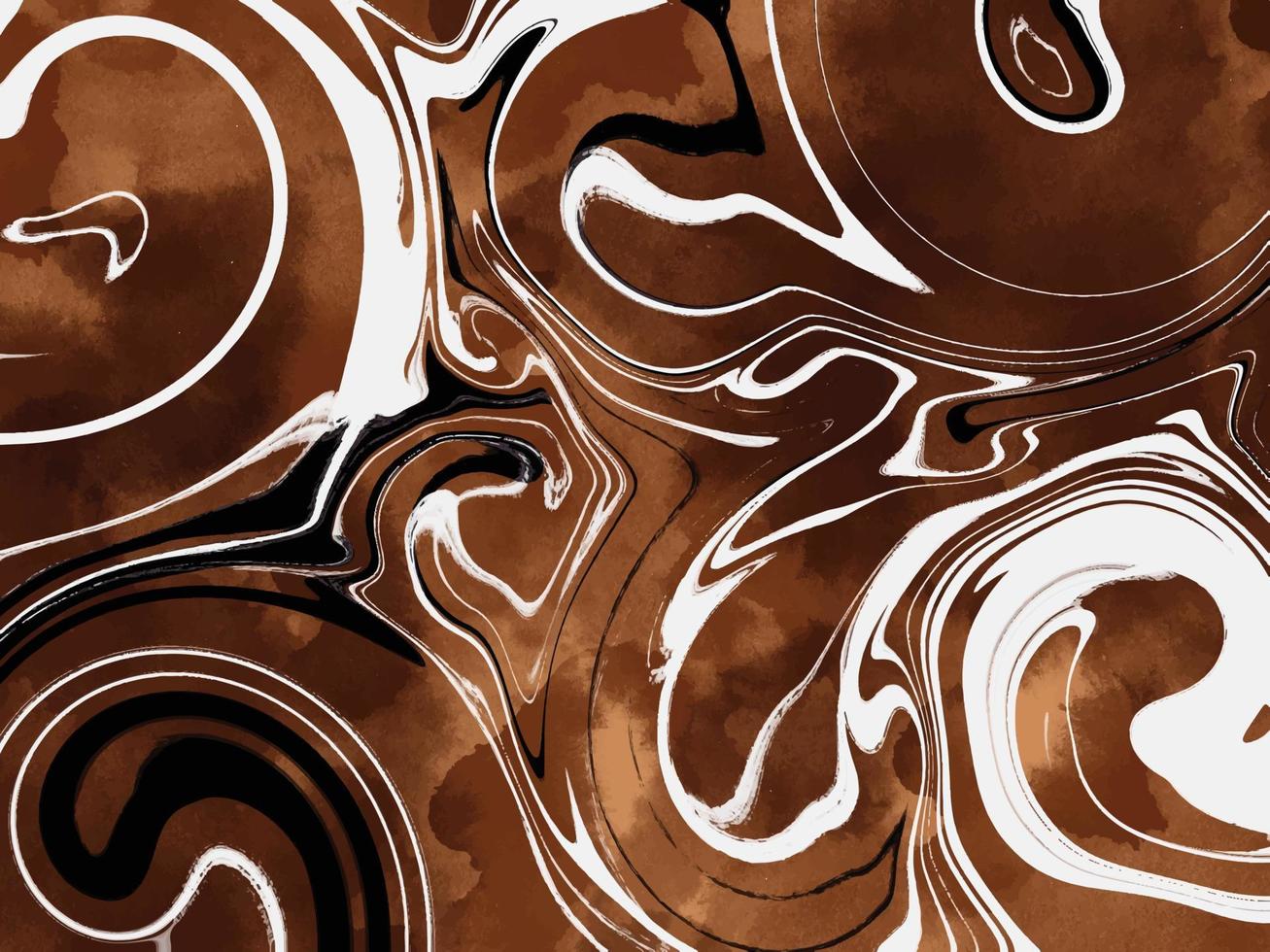 1307x980 Brown Coffee color textured grunge aquarelle vector background with white and black swirling decoration isolated on horizontal landscape template. Vector wallpaper for poster, social media cover