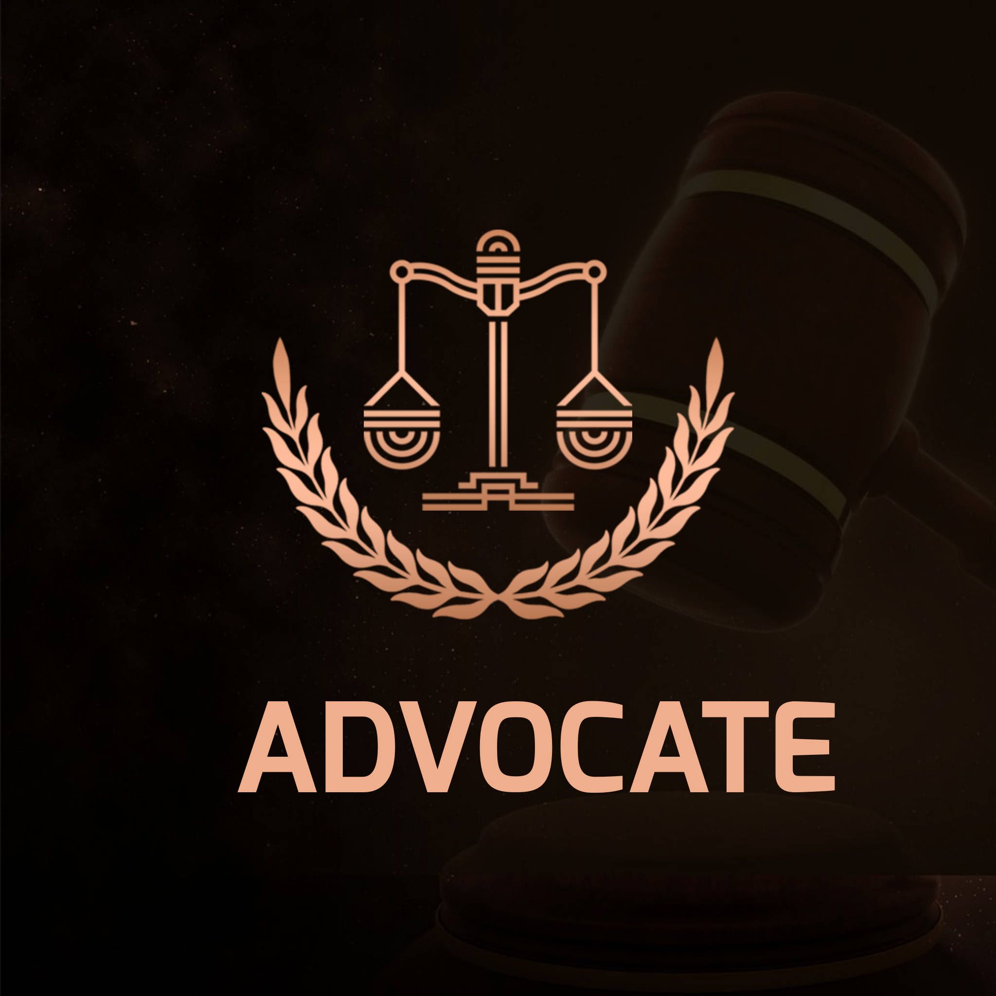 2048x2048 Download Advocate Logo In Black Wallpaper