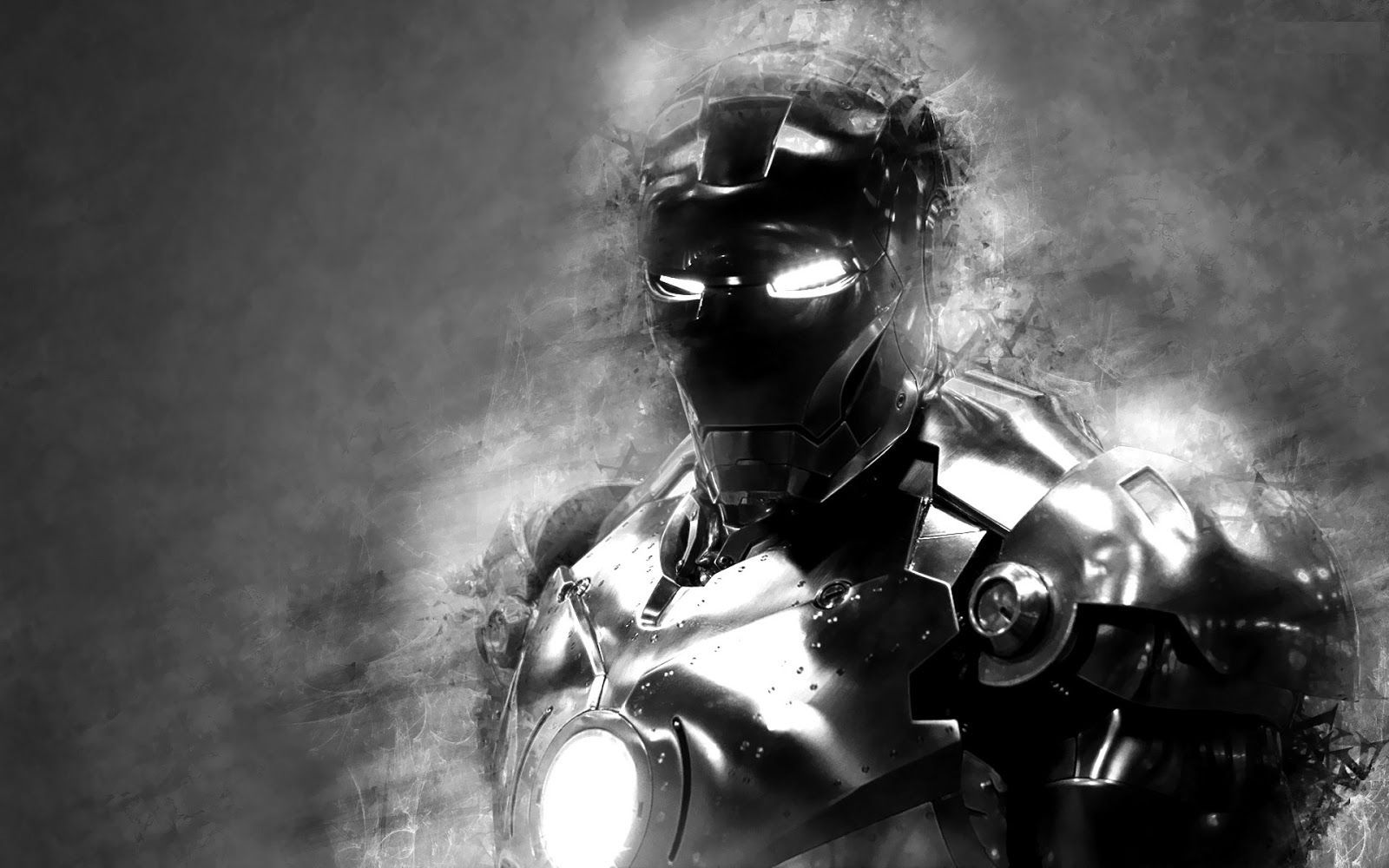 1600x1000 Black And White Iron Man Wallpaper
