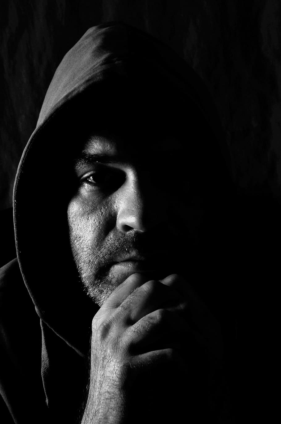 910x1370 portrait, eye, person, people, men, one Person, dark, black And White