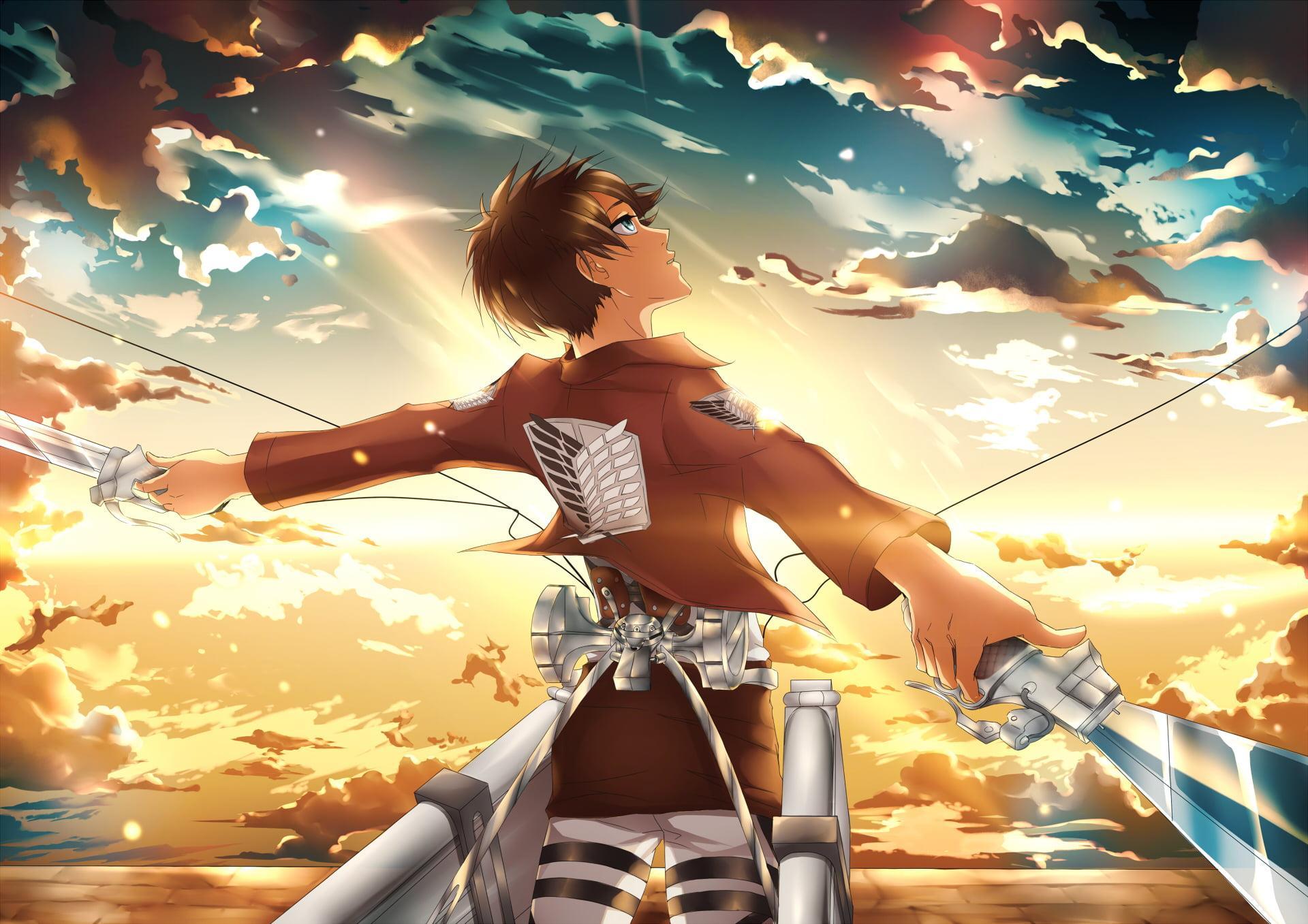 Eren Yeager Armin Arlert Tấn công vào Titan Levi Anime, bối cảnh ba chiều,  phim hoạt hình, Aot Wings Of Freedom png | PNGEgg
