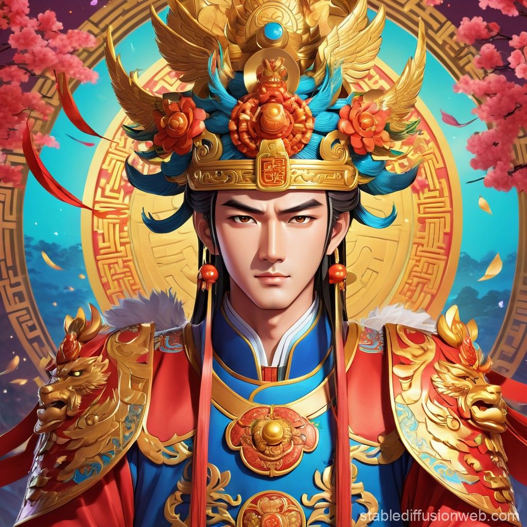 1024x1024 Ancient Chinese Emperor Cartoon Anime Style. Stable Diffusion Online