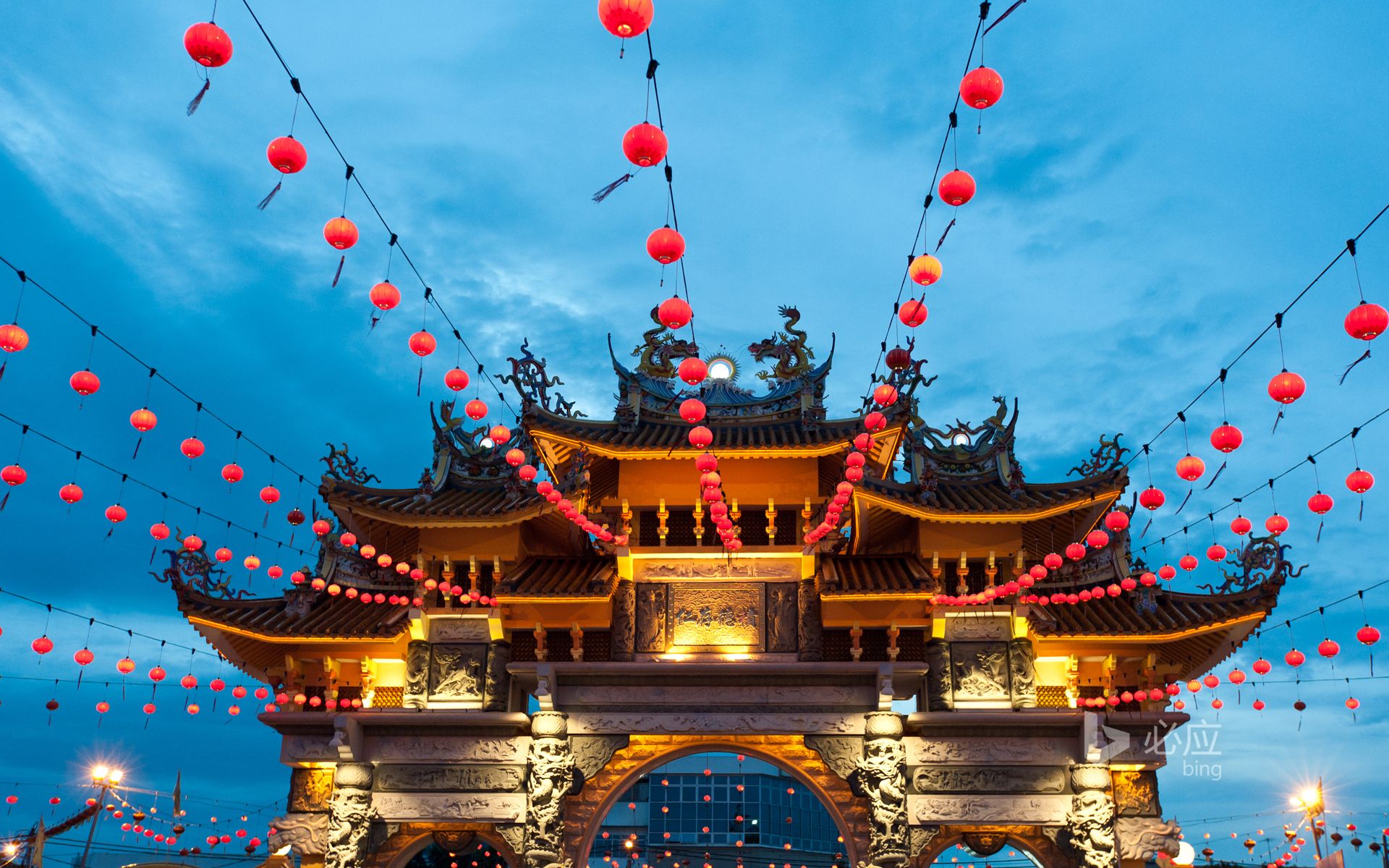 1920x1200 Nine Emperor God Temple, Penang, Malaysia Wallpaper