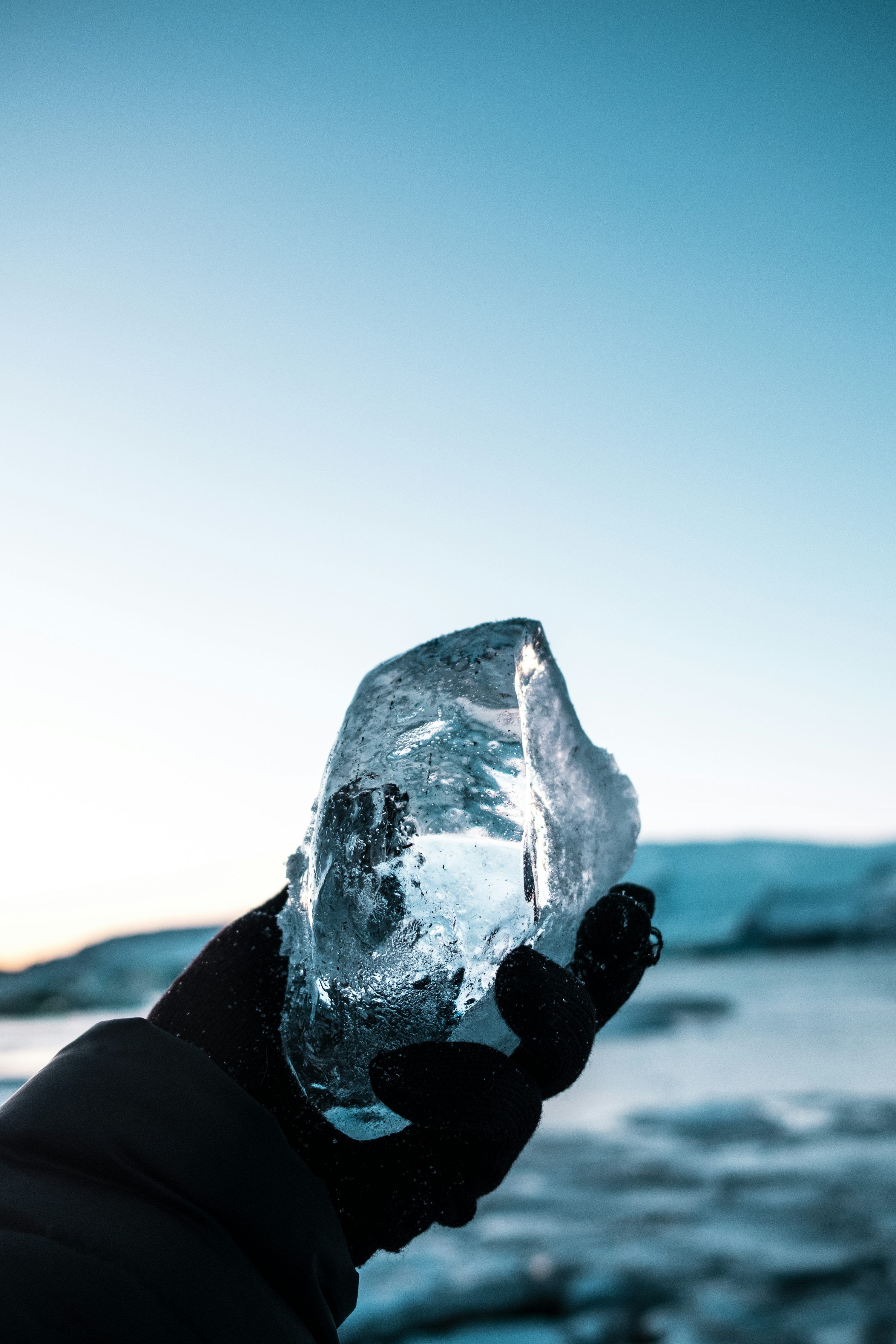 3000x4500 Person holding block of ice