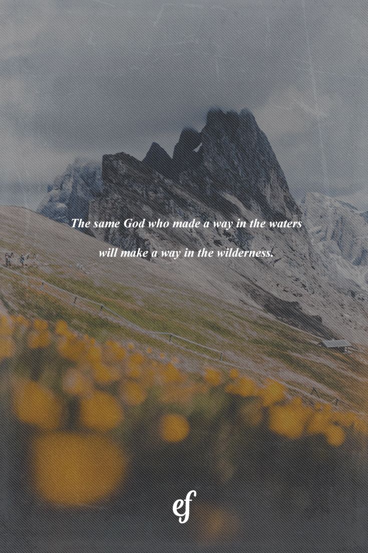 735x1102 God Will Make a Way Quote. Mountain background scripture quote, Biblical quote on water