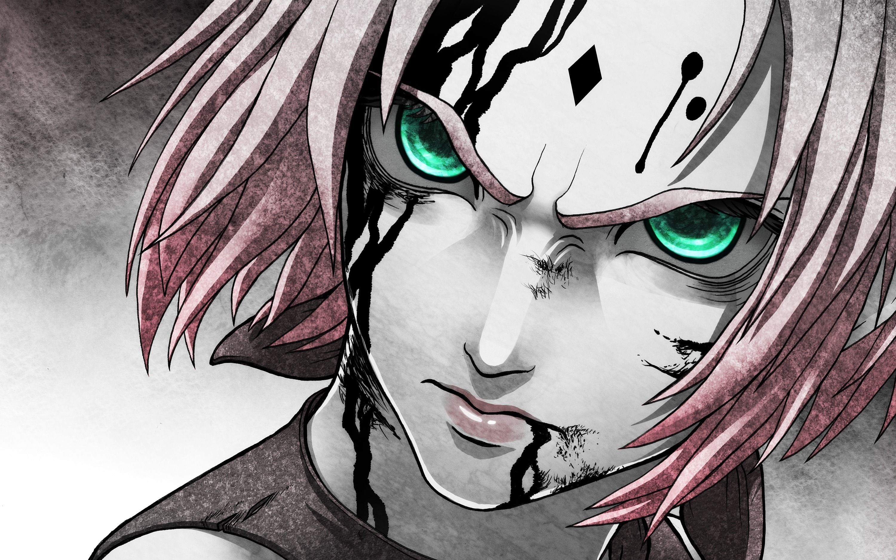 3000x1875 Wallpaper girl, face, anime, Naruto, art, sakura, Sakura Haruno for mobile and desktop, section сэйнэн, resolution 3000x1875
