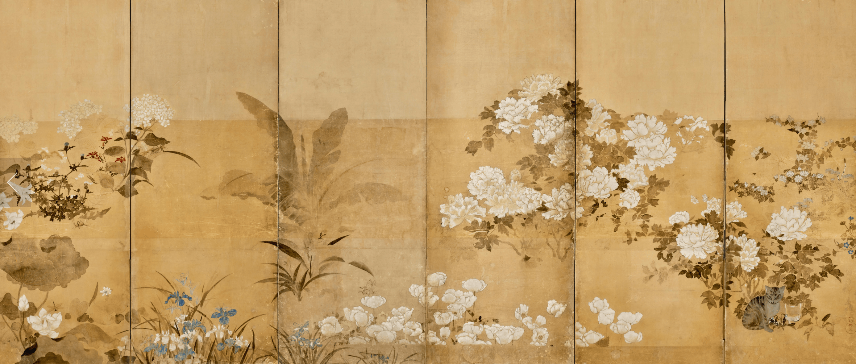2774x1180 Edo Period Late 17th- Early 18th century Japanese Screen