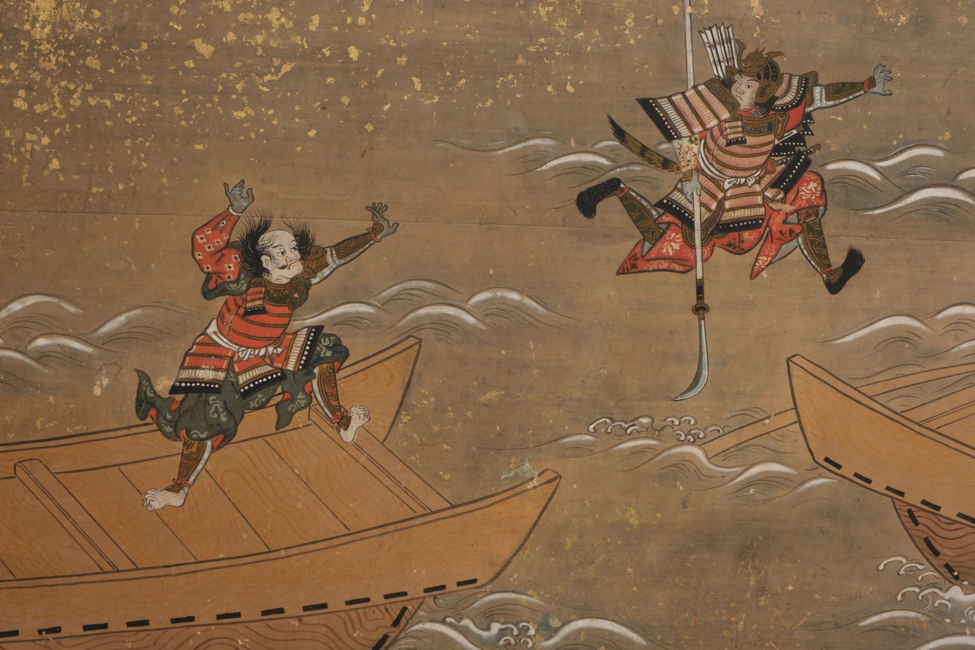 2000x1334 A MID SIZE JAPANESE SCREEN DEPICTING A SAMURAI BATTLE, EDO PERIOD, 18TH CENTURY
