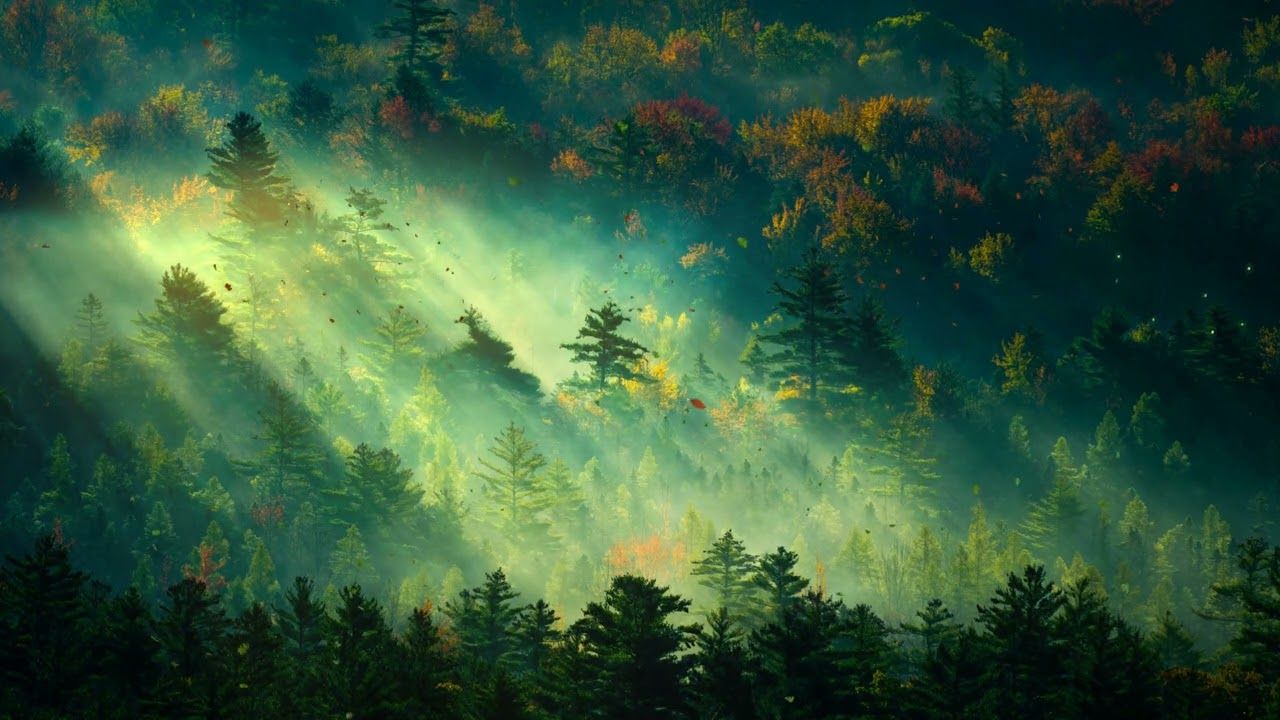 1280x720 In he Early Morning Forest Live Wallpaper