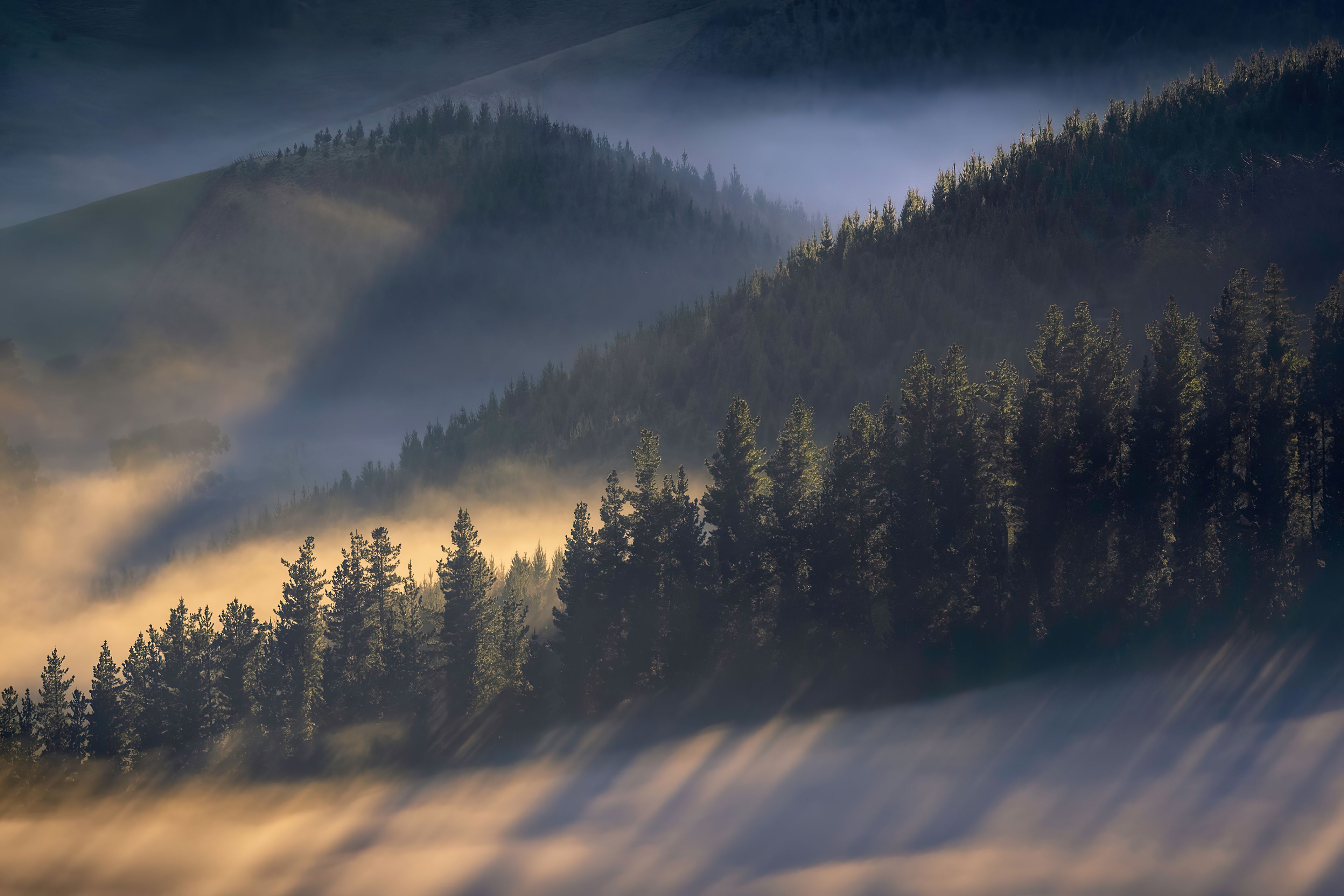 3840x2561 Early Morning Sun Rays Over Trees Mountains 4k Wallpaper, HD Nature Wallpaper, 4k Wallpaper, Image, Background, Photos and Picture