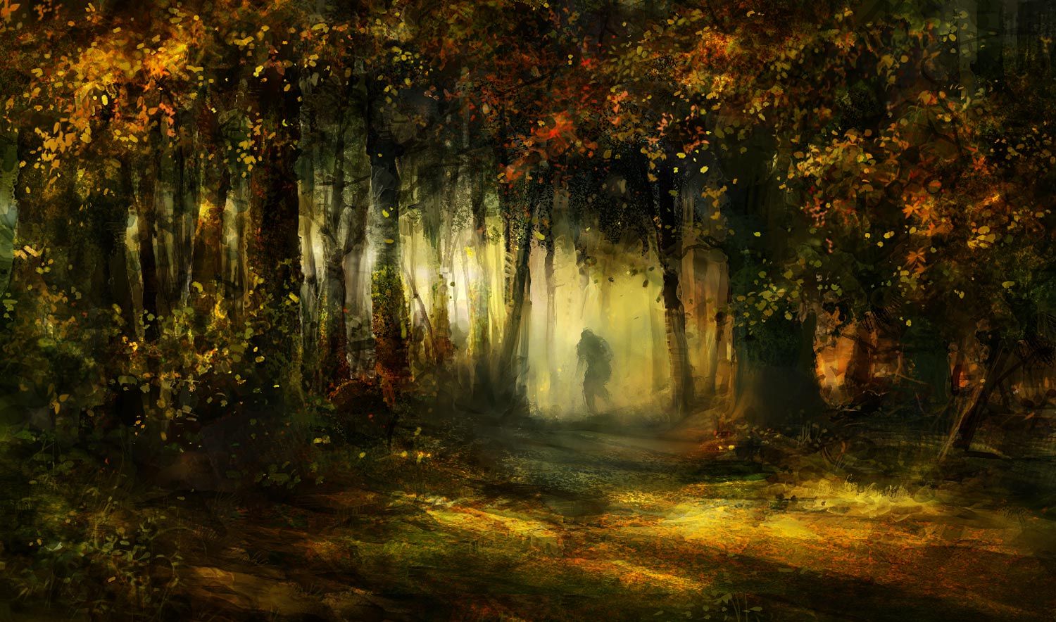1500x884 Desktop wallpaper: Forest, Fantasy 4K free download for PC. 180651