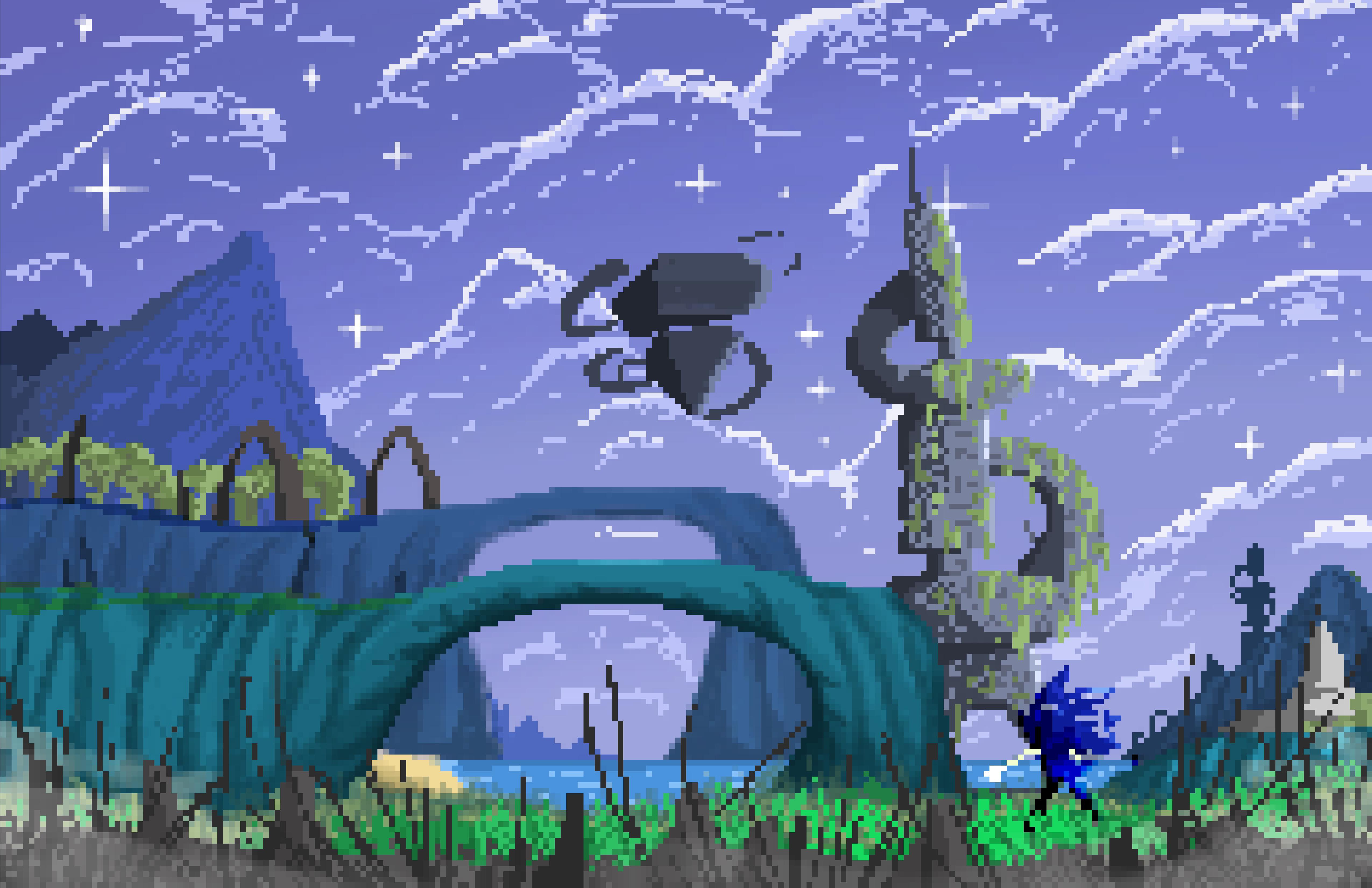 5100x3300 Pretty new to Pixel Art so i made this! Sonic Pixel Art!