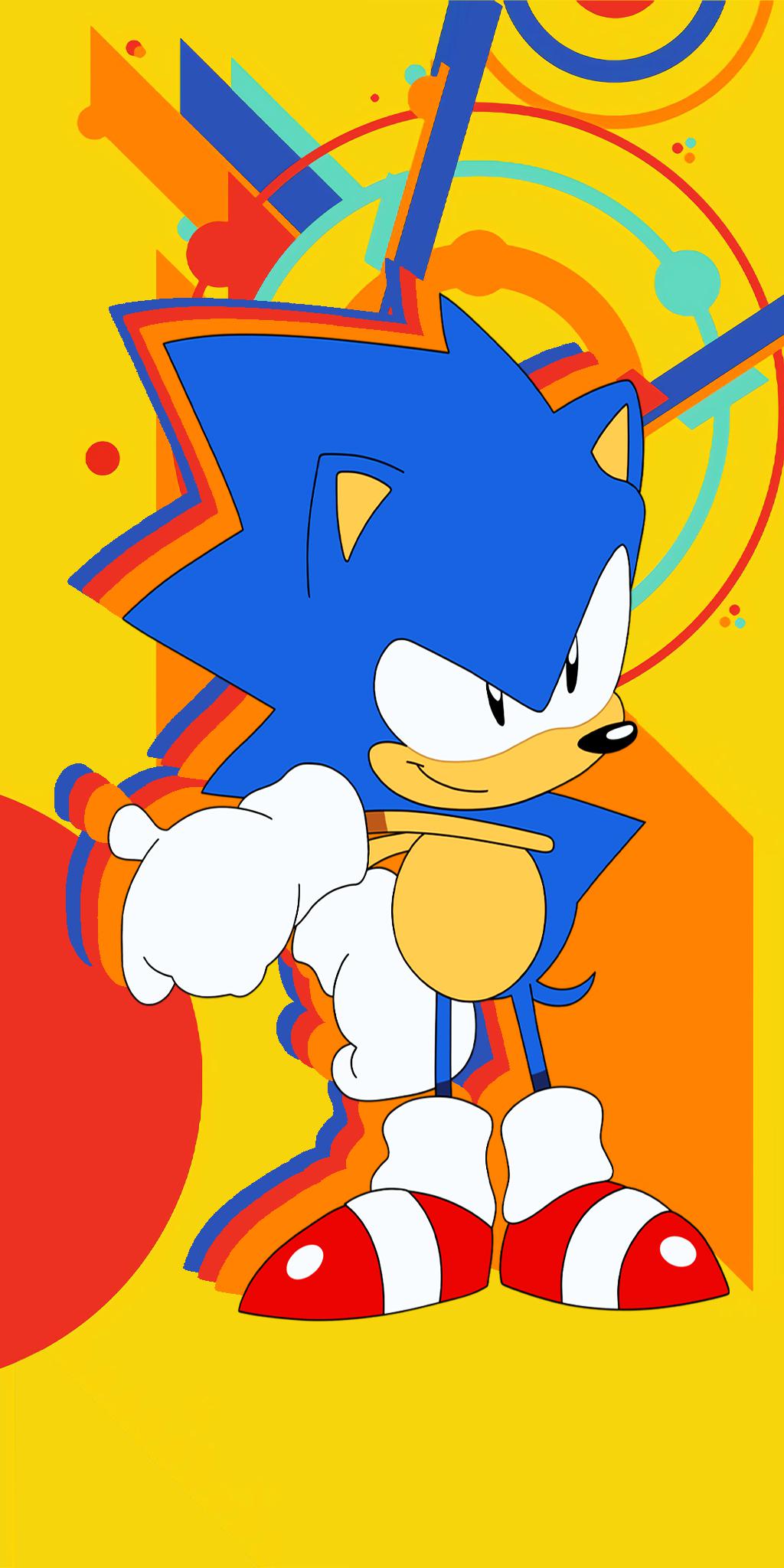 1024x2048 Wanted a Sonic Mania phone background really bad, so I made myself one