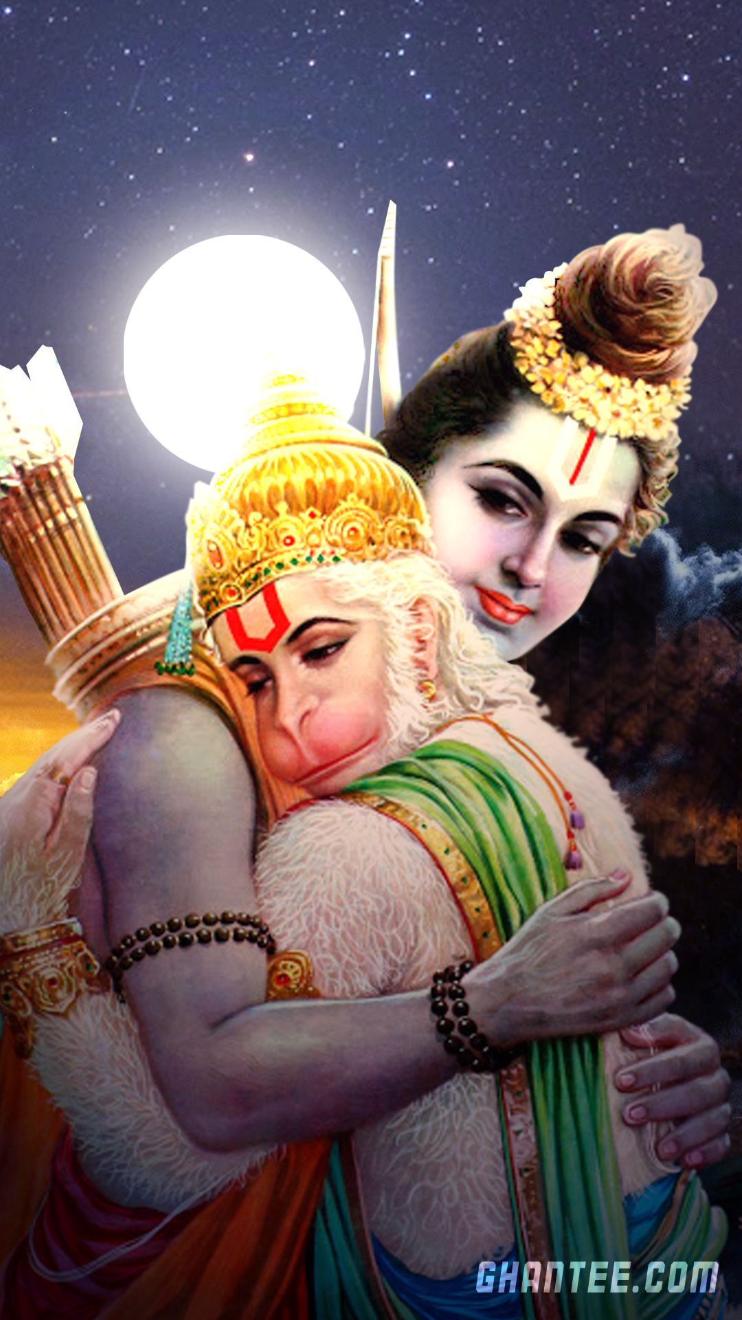 1080x1920 lord ram and hanuman HD phone wallpaper