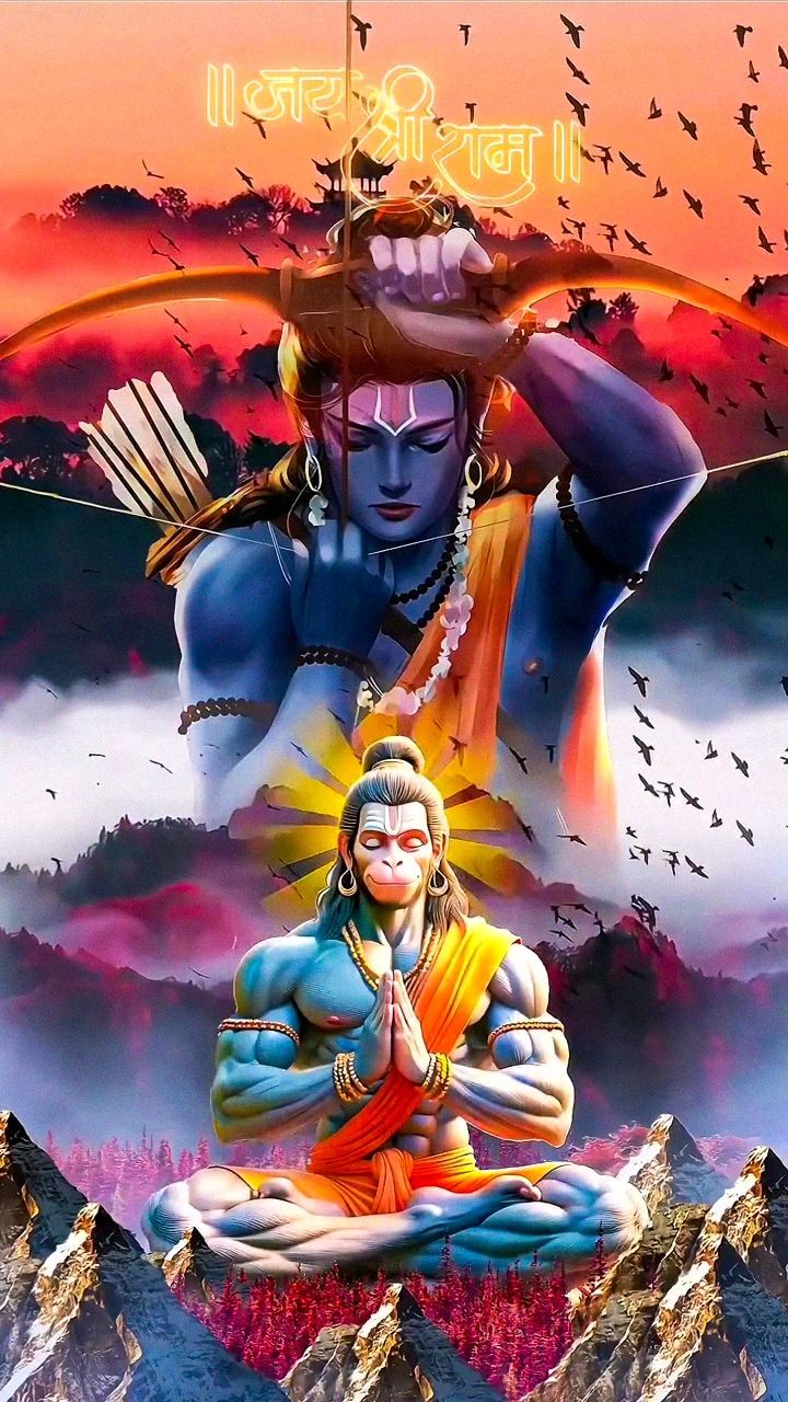 720x1280 shree Ram and Hanuman ji