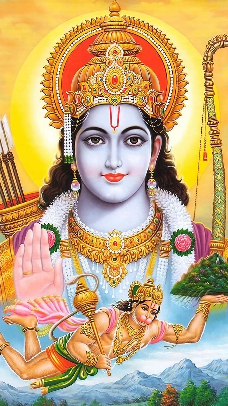 800x1422 Hindu God, Lord Ram And Hanuman Ji, lord ram, hanuman ji, hindu god, bhakti, HD phone wallpaper
