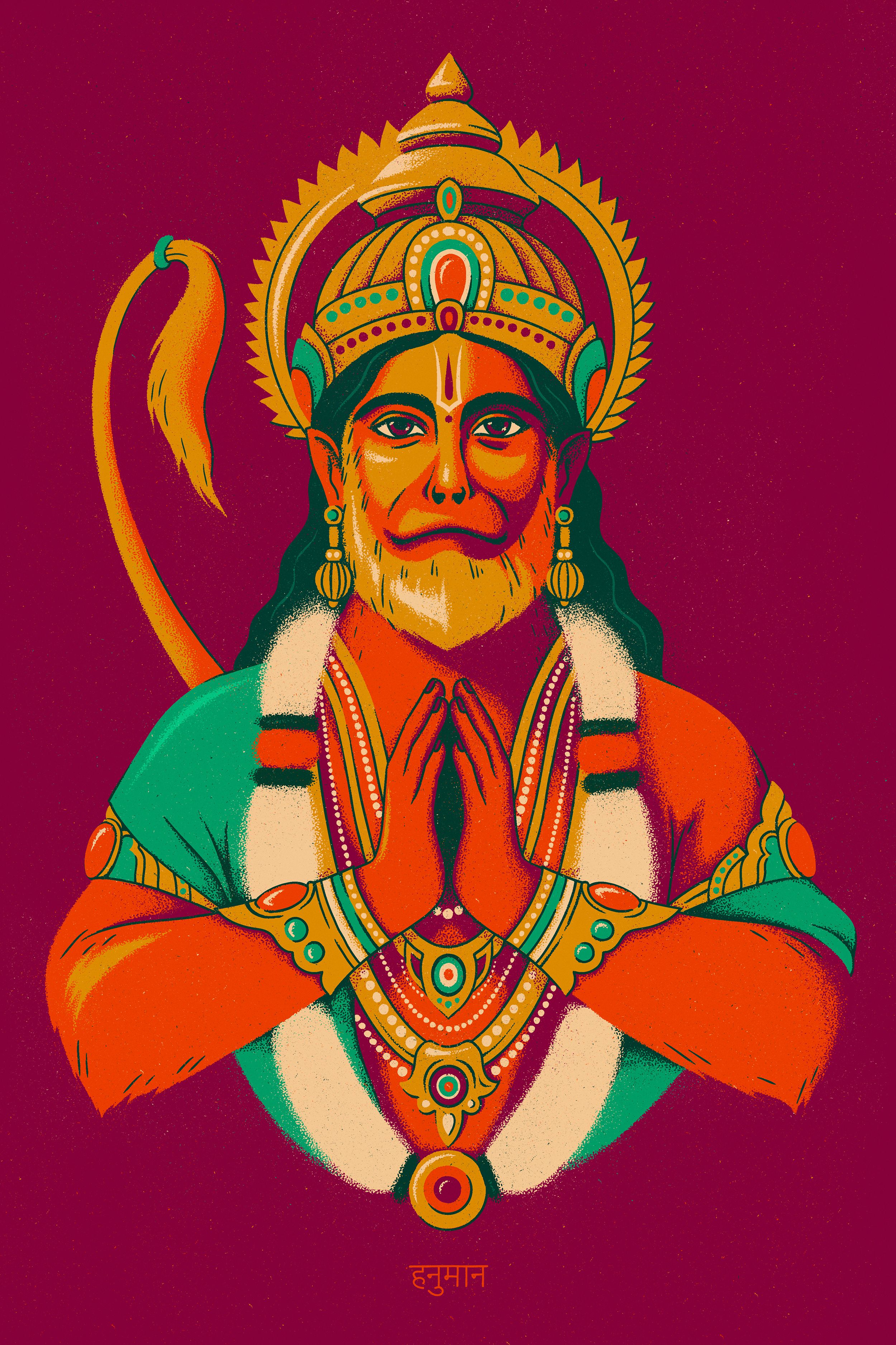 2500x3750 RAMAYANA. HANUMAN by Kristina Ooo on Dribbble