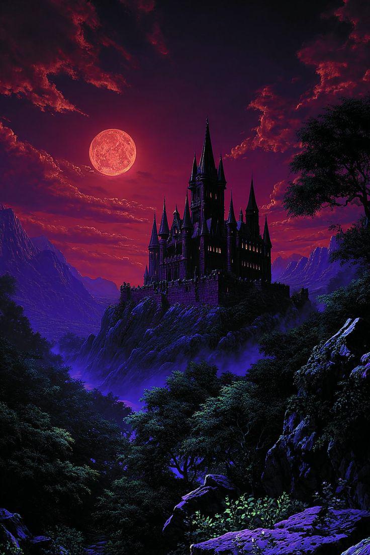 736x1104 Which country best embodies the dark fantasy aesthetic in its architecture?