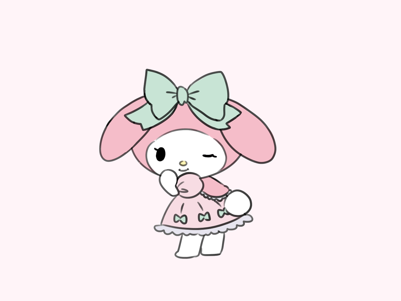 1280x960 My Melody Hello Kitty Sanrio Wallpaper Cute Cartoon Elephant