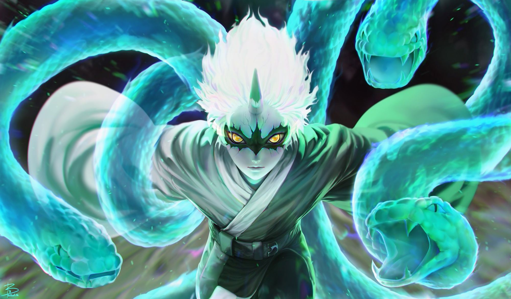 2000x1172 Download Sage (Naruto) Mitsuki (Naruto) Anime Boruto HD Wallpaper By Hallibell Yinx1172