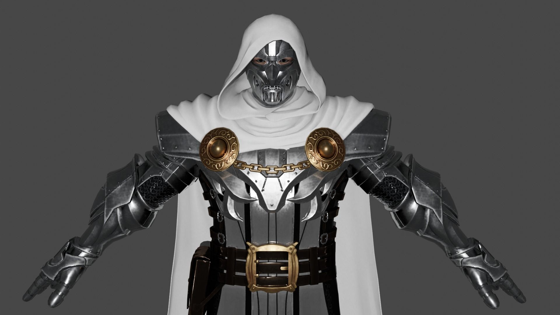 1920x1080 God Emperor Doom 3D model rigged