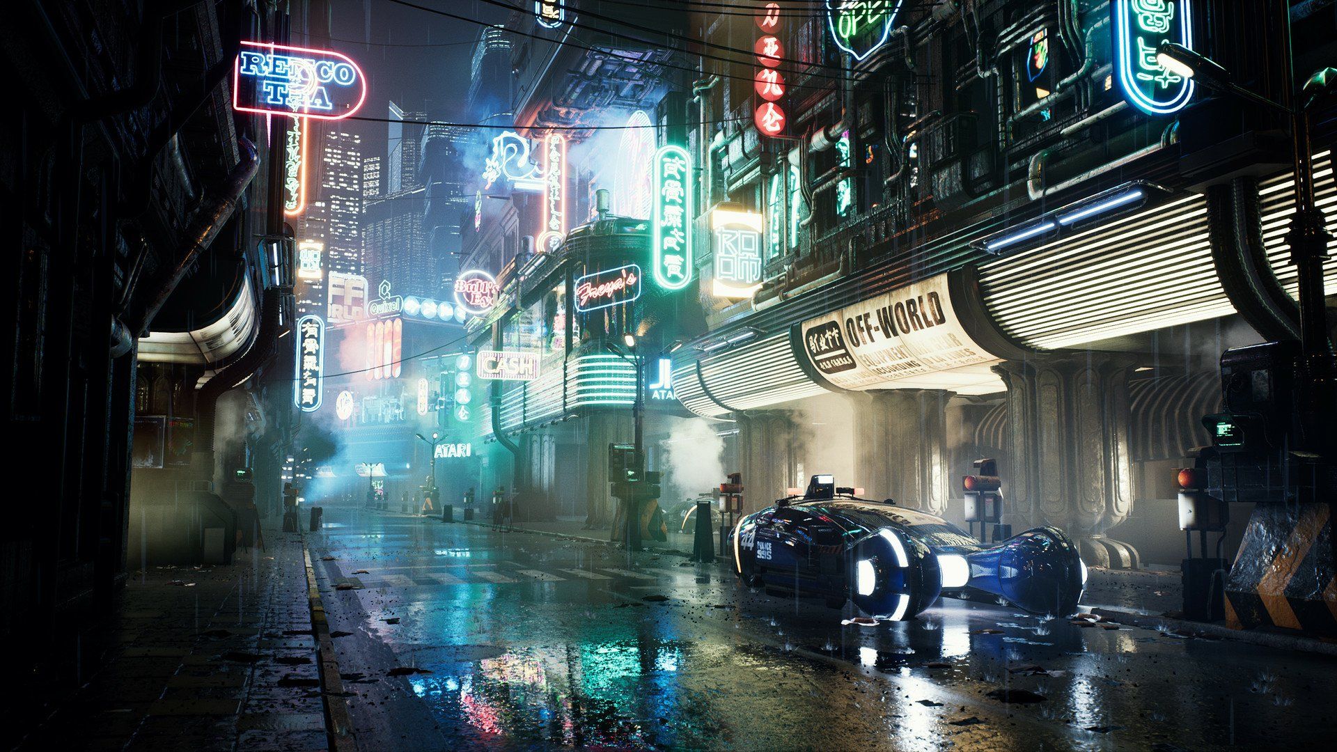 1920x1080 Blade Runner Cyberpunk HD Wallpaper: A Neon Dystopia Awaits by Wiktor Öhmanx1080