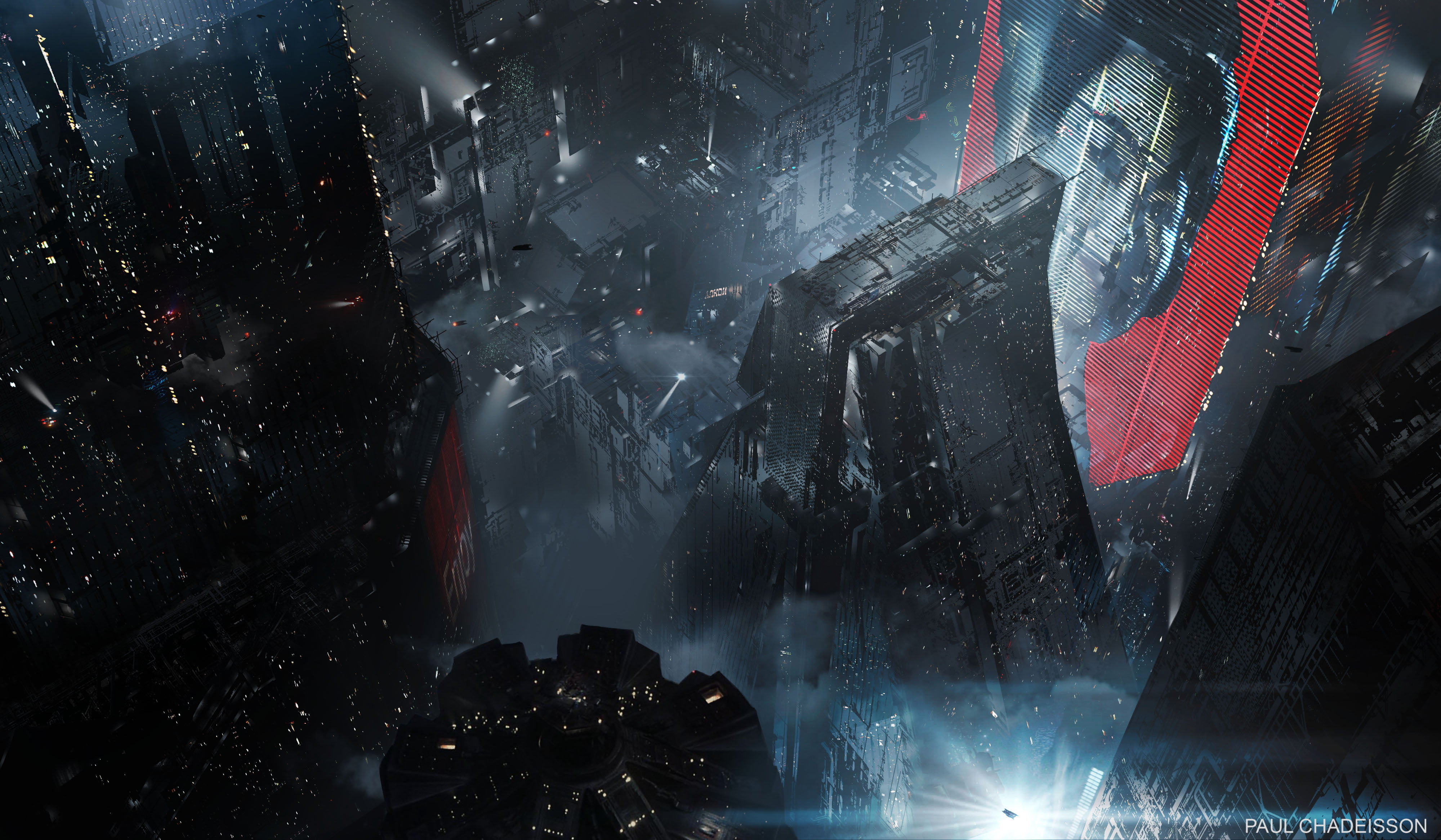 4000x2333 Futuristic building graphics, Blade Runner movies HD wallpaper