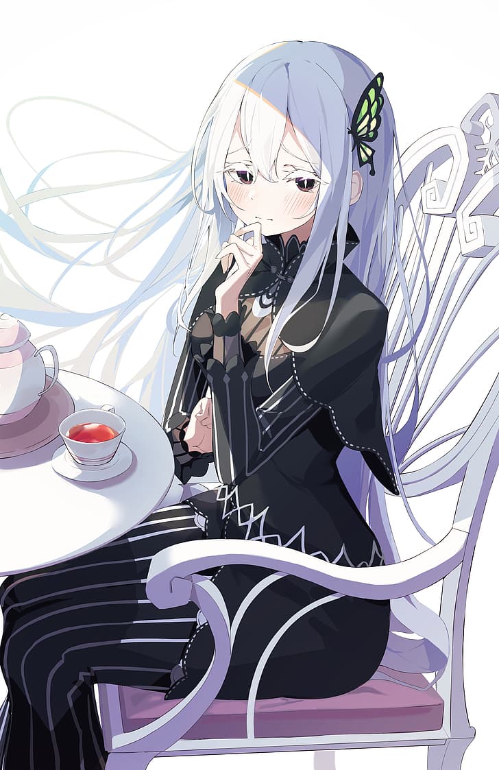 728x1123 HD wallpaper: anime, anime girls, Re:Zero Kara Hajimeru Isekai Seikatsu, Echidna (Re:Zero Kara Hajimeru Isekai Seikatsu)