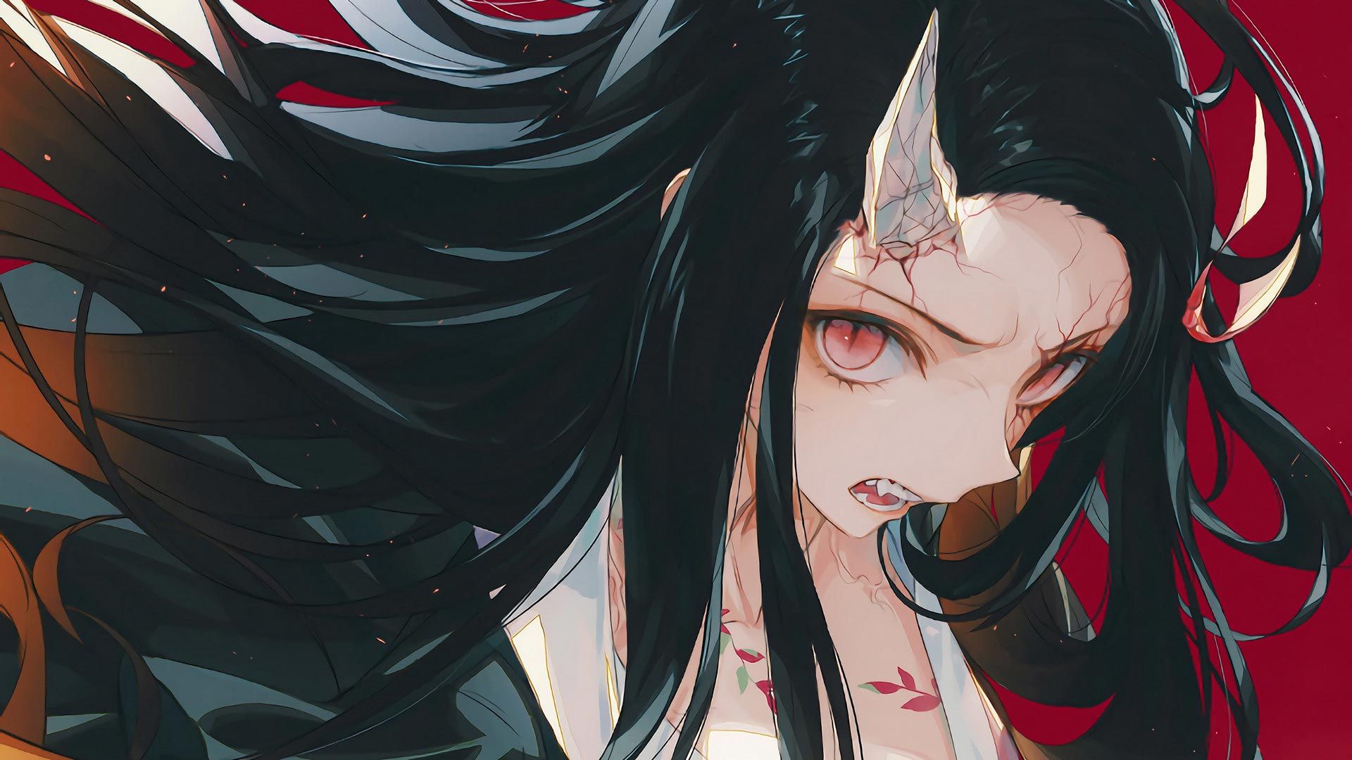 1920x1080 Nezuko Demon Form Wallpaper