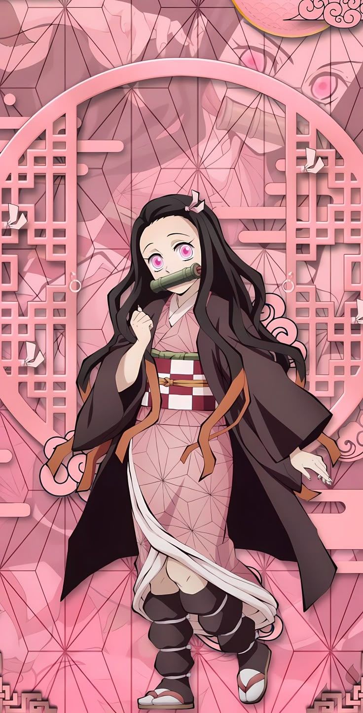 736x1445 Wallpaper Nezuko Kimetsu no Yaiba, Wallpaper Kamado Nezuko Kimetsu no Yaiba HD
