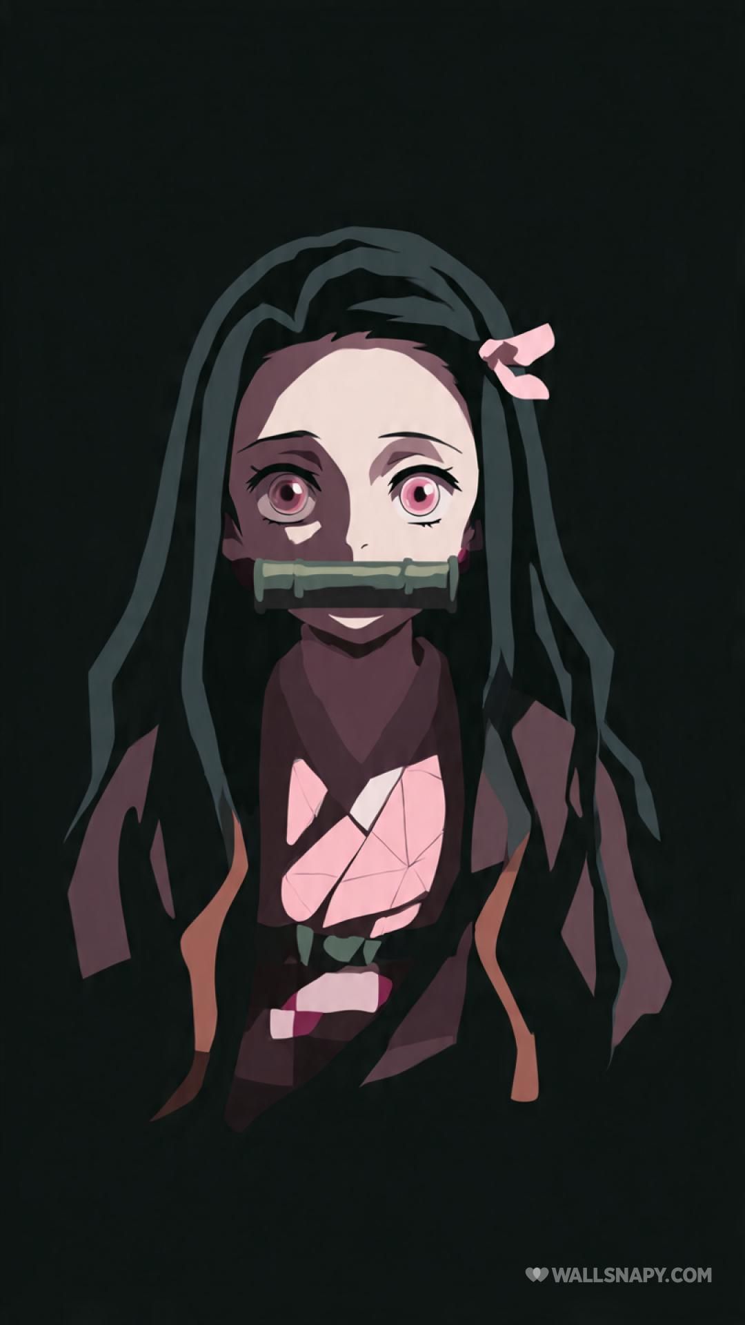 1080x1920 Demon slayer nezuko vector anime 4k wallpaper