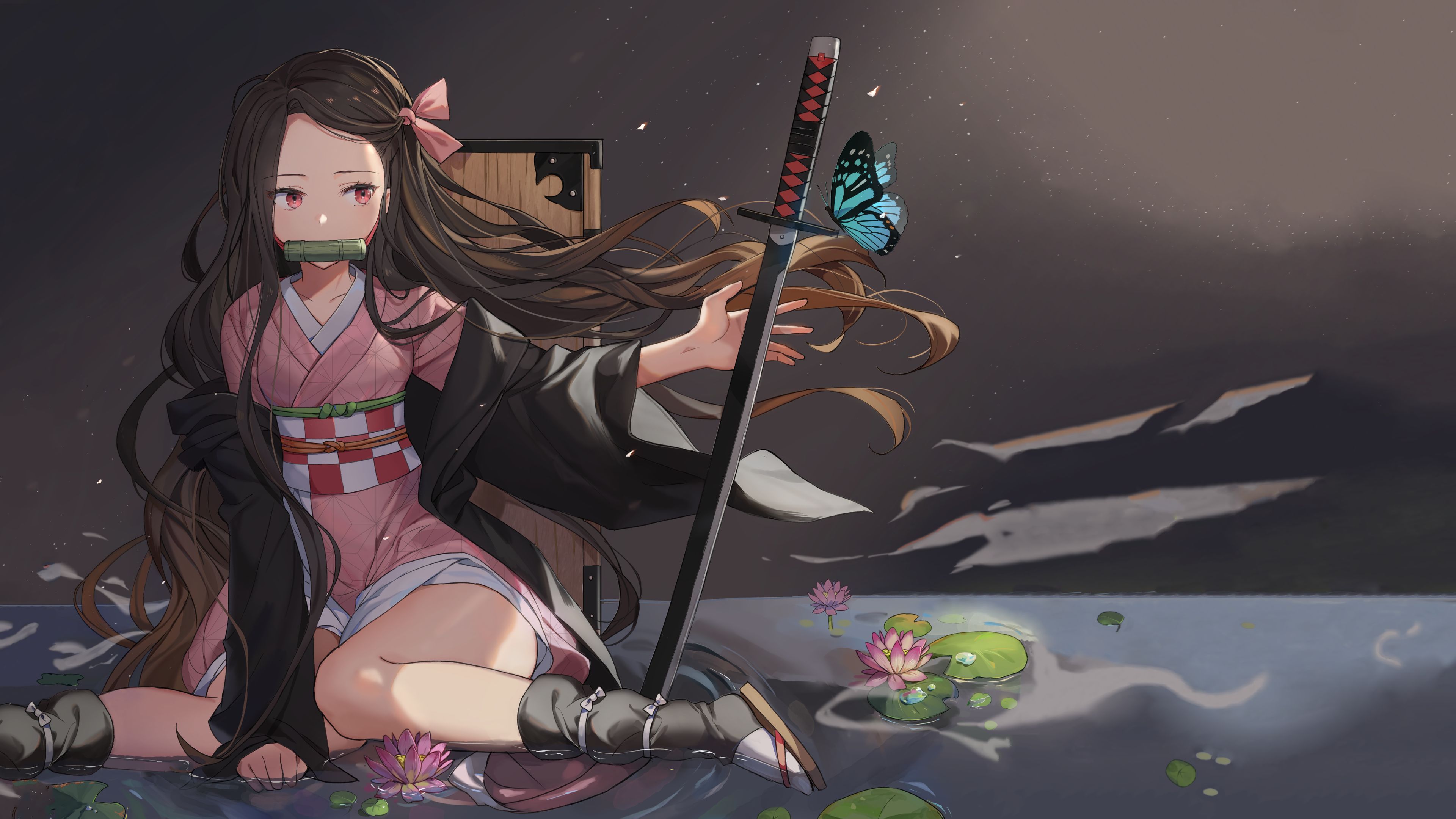 3840x2160 Desktop wallpaper: Nezuko Kamado, Demon Slayer: Kimetsu No Yaiba, Anime 4K free download for PC. 1061850