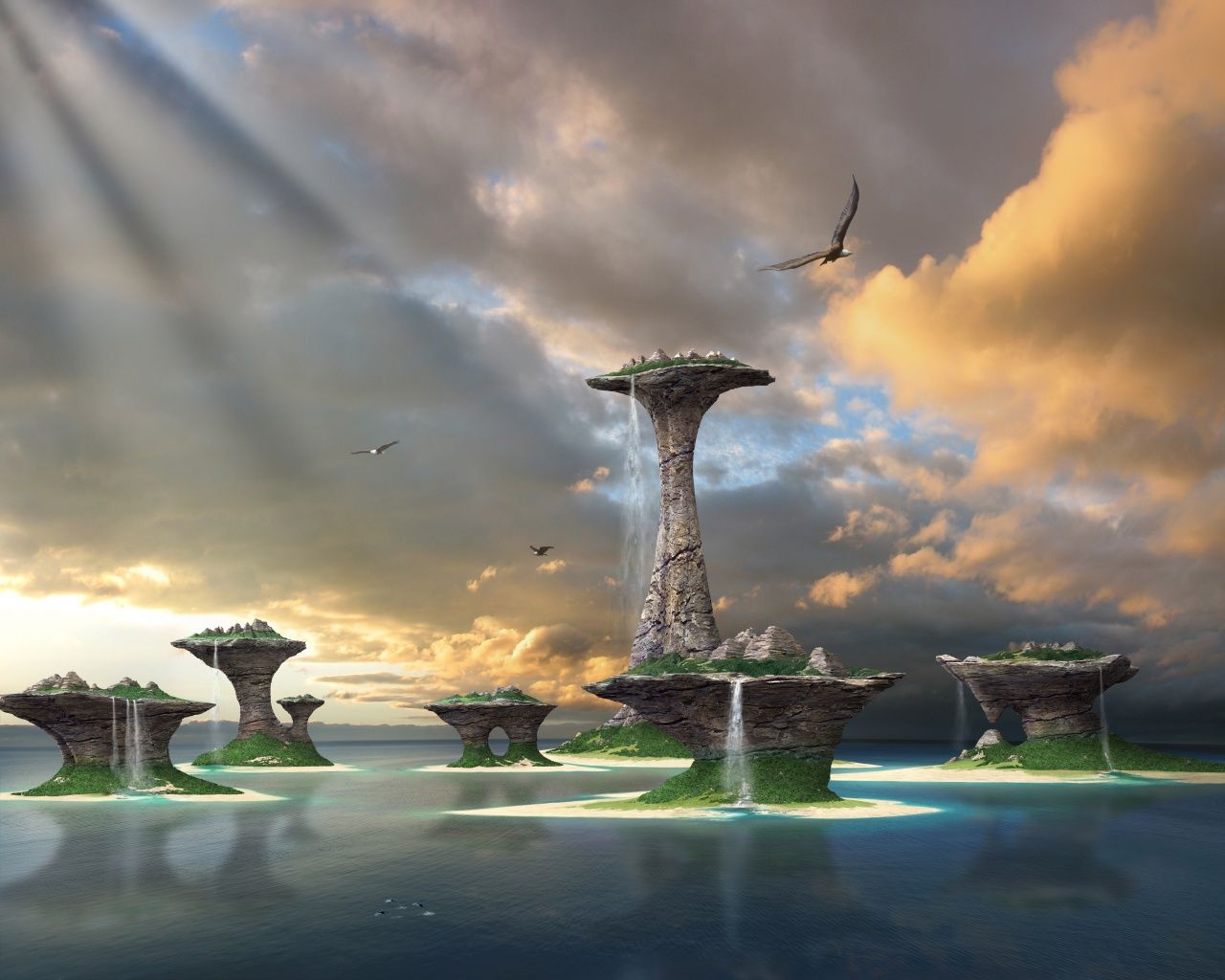 1280x1024 Fantasy Islands 4K UHD Wallpaper for UltraHD Desktop and TV : Widescreen and UltraWide Display : Smartphone and Tablet Devices