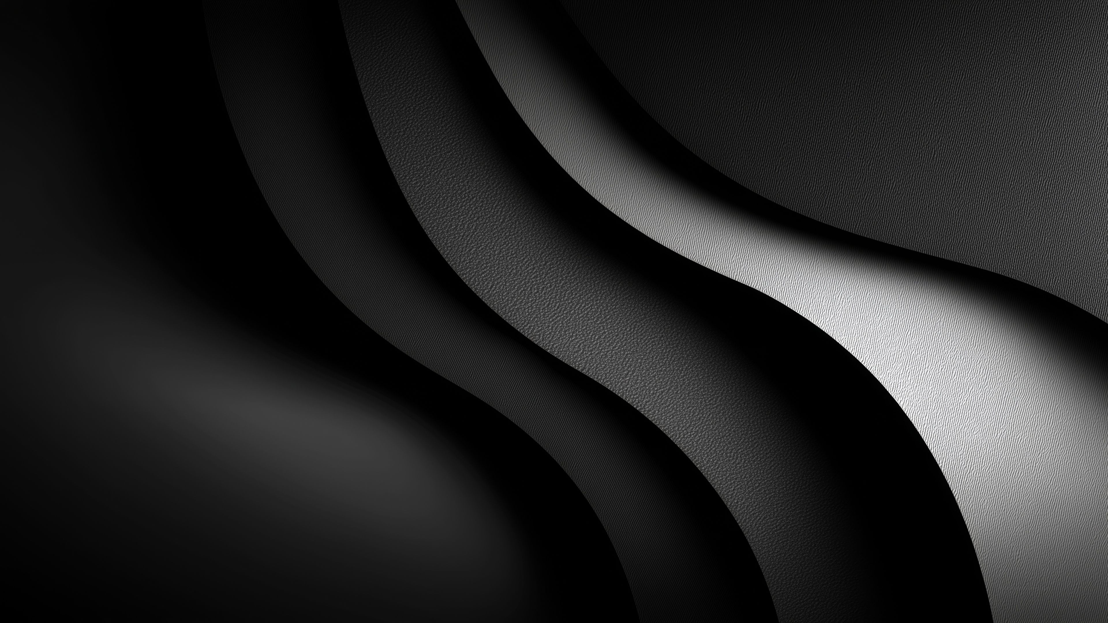 3840x2160 Black waves Wallpaper 4K technology, Dynamic patterns