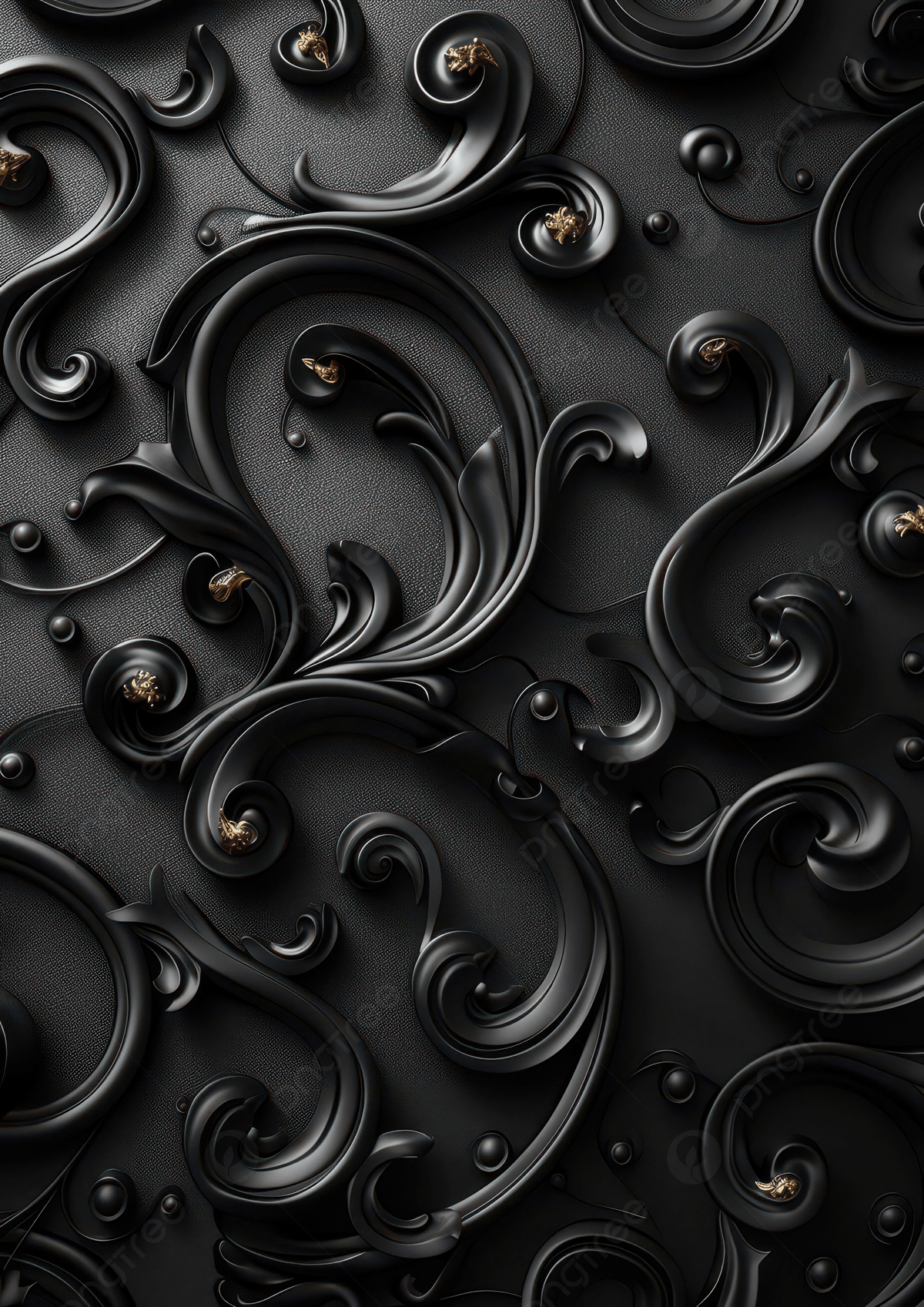 1200x1697 A Textured Black Background Featuring Intricate Swirling Patterns And Glossy Accents Wallpaper Image For Free Download