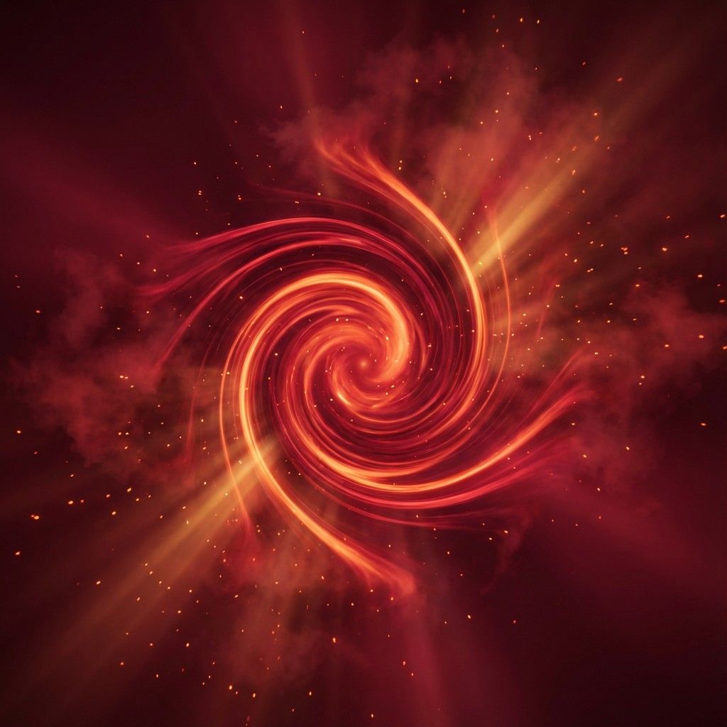 1024x1024 Download Glowing Red Spiral Image, Spiral, Glowing