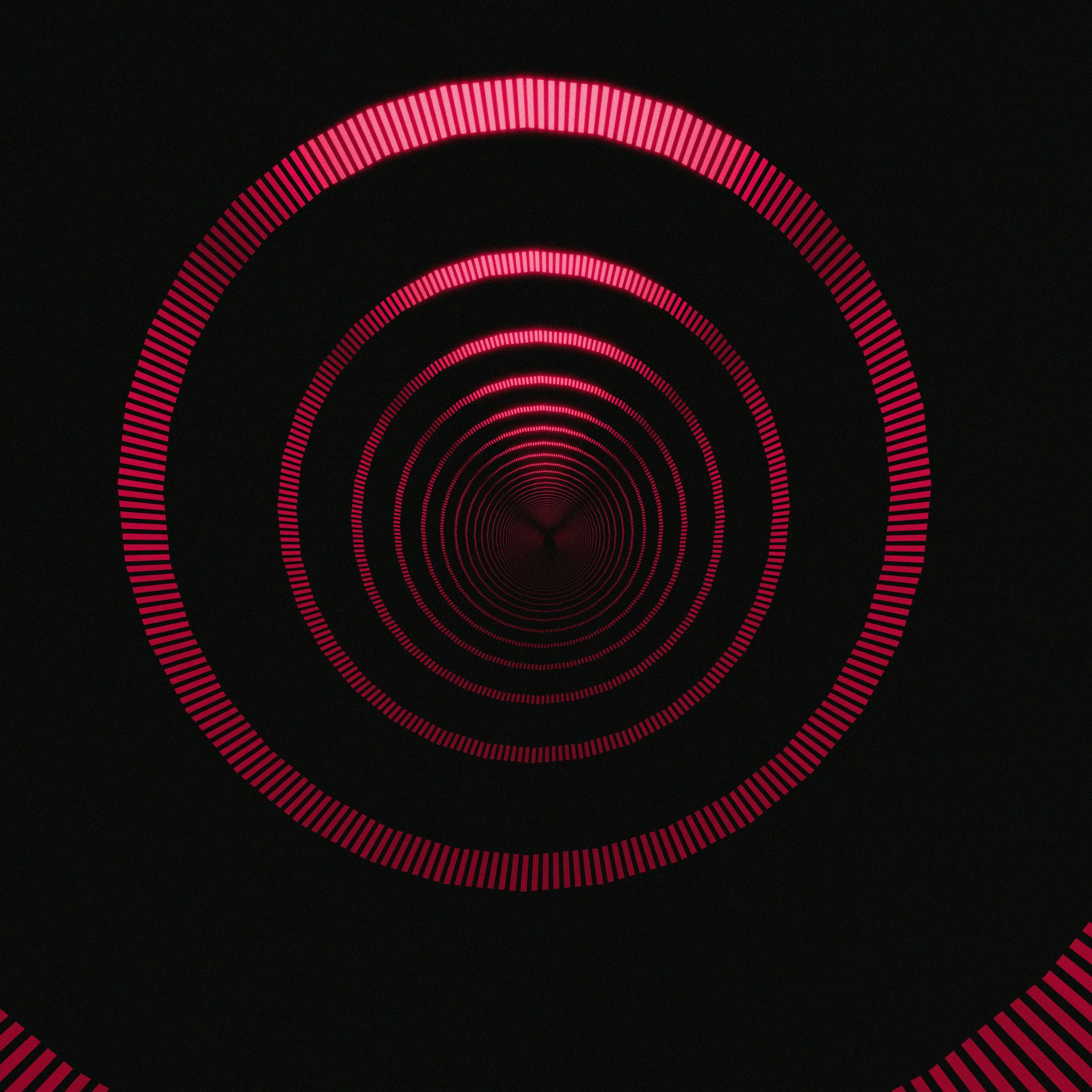 2048x2048 Red Neon Spiral Tunnel Dark Abstract iPad Air , HD 4k Wallpaper, Image, Background, Photos and Picture