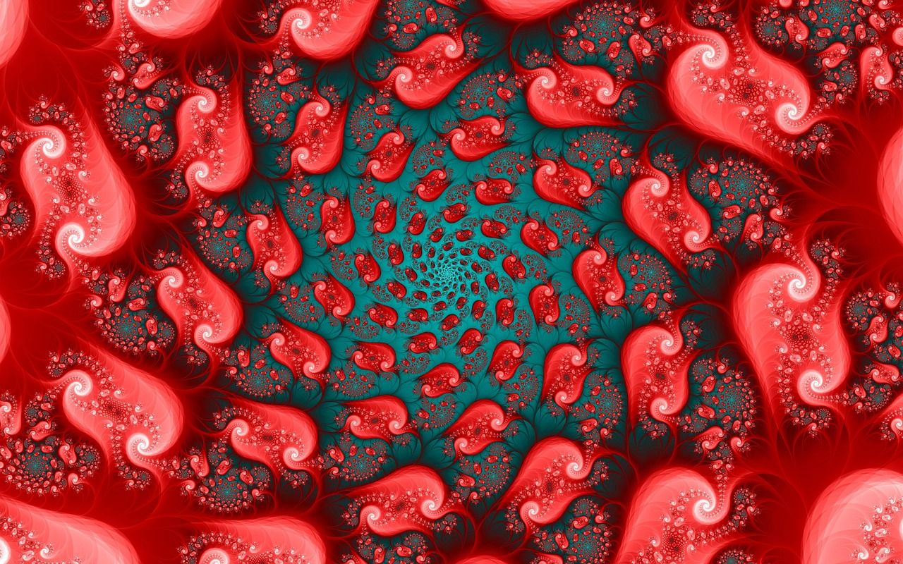 1280x800 Download Fractal Red Spiral. Royalty Free Stock Illustration Image
